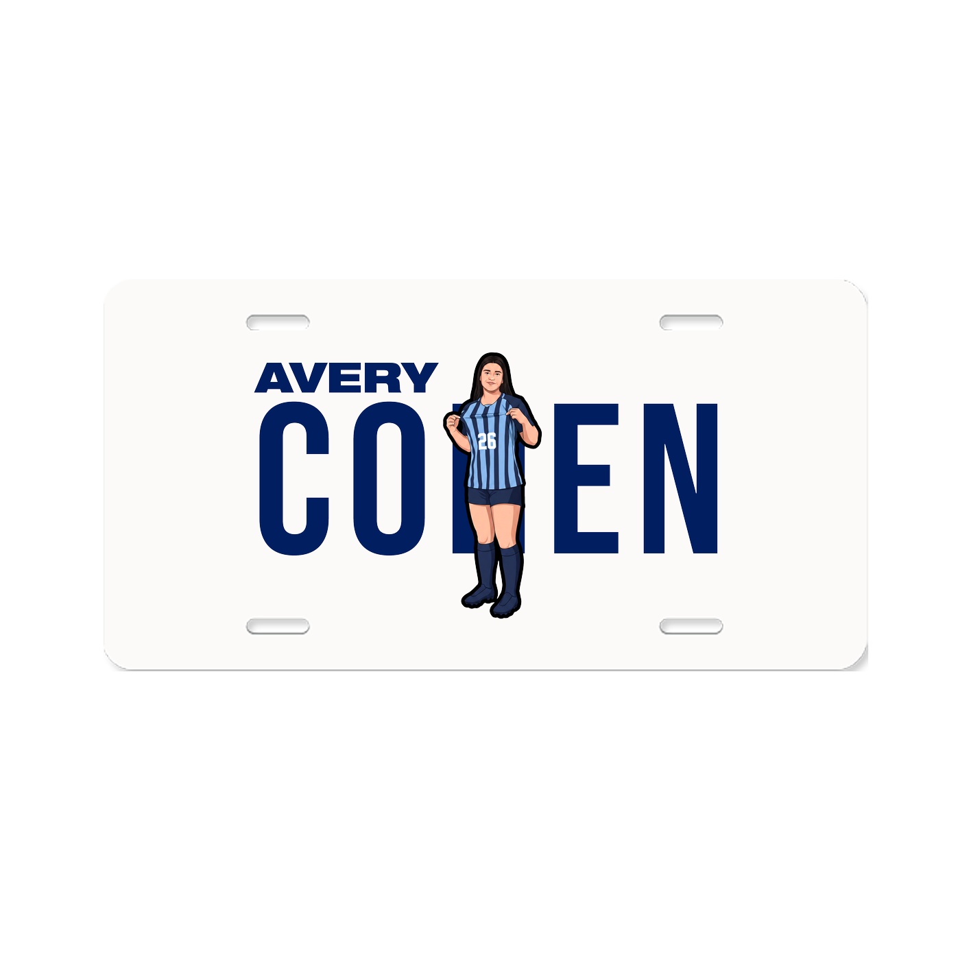 License Plate — Player Name in Classic