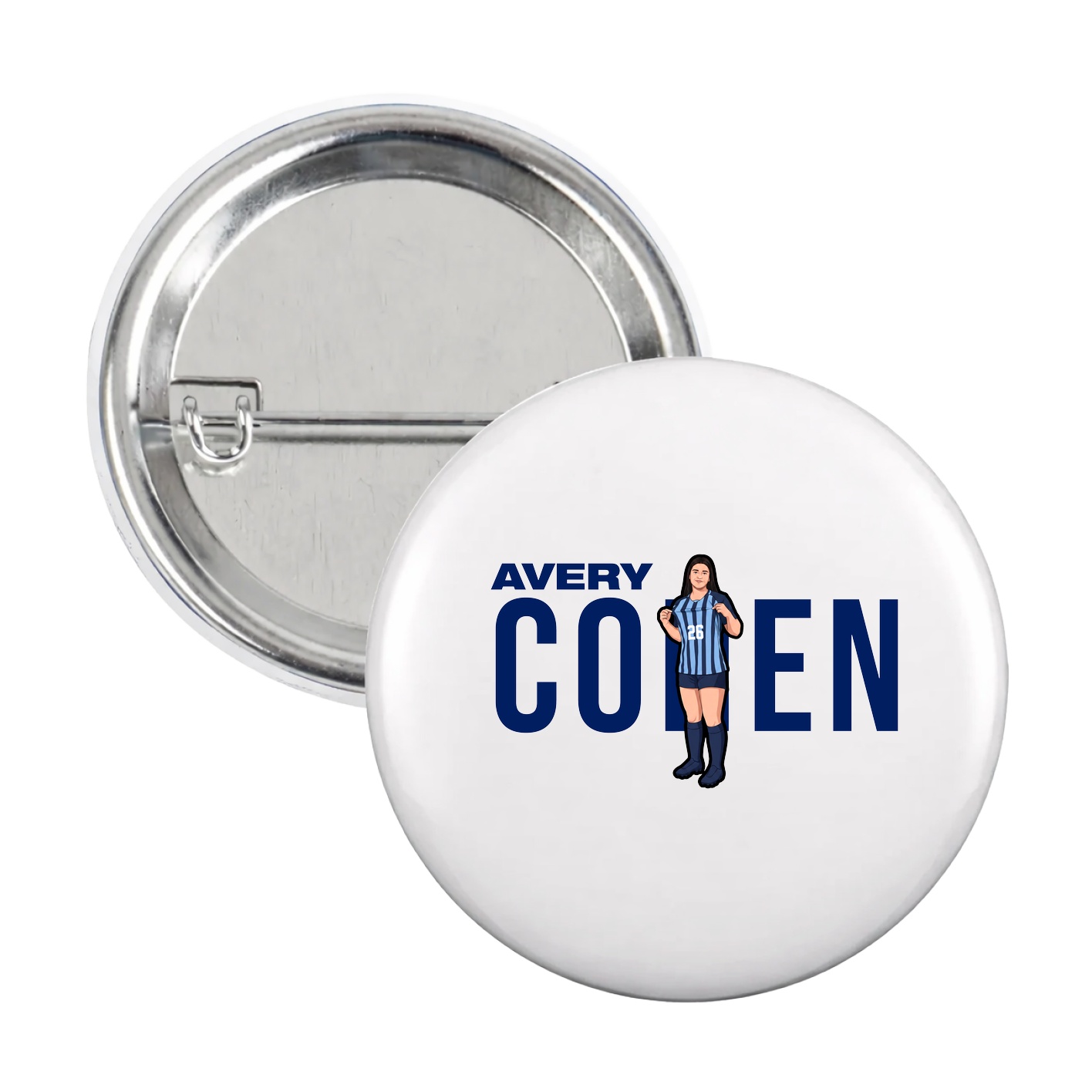 Game Day Button — Player Name in White