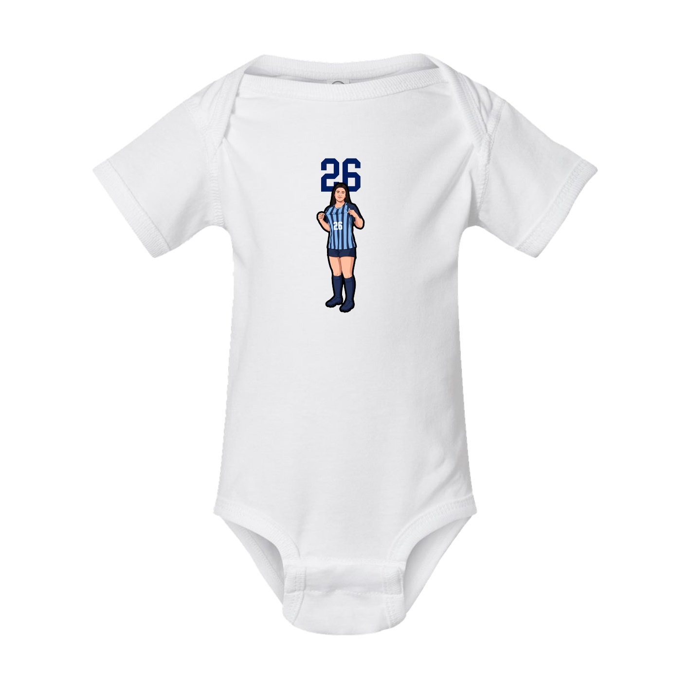 Baby Onesie — Number Top in White