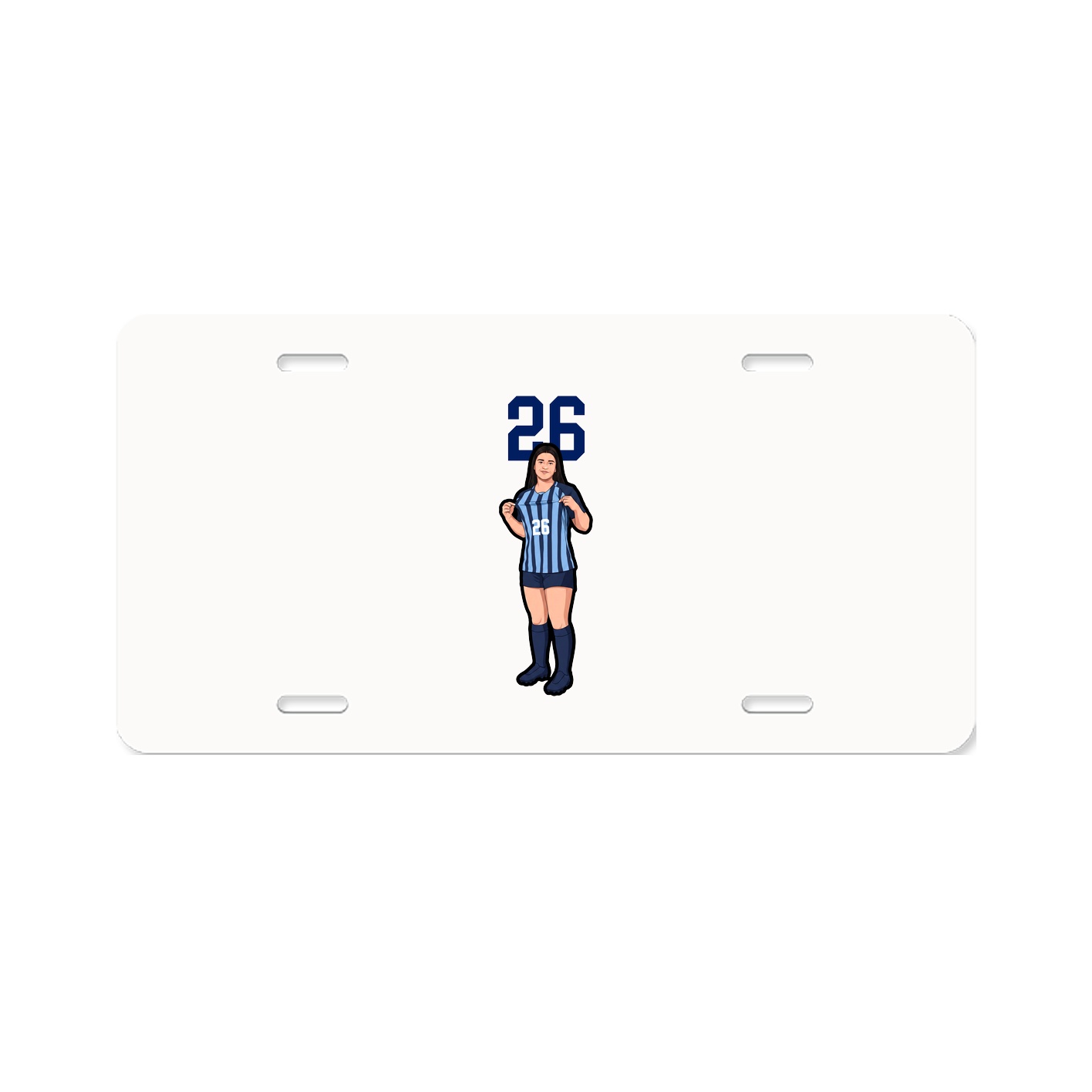 License Plate — Number Top in Classic