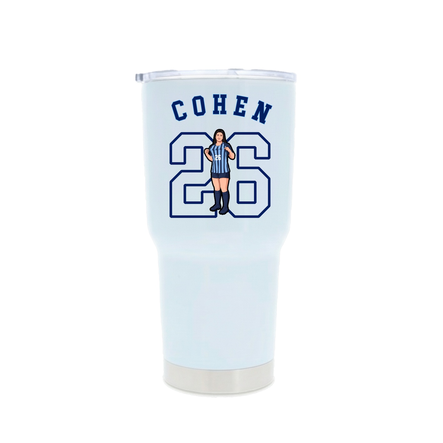 30oz Stainless Steel Tumbler — Shirsey Arch in White
