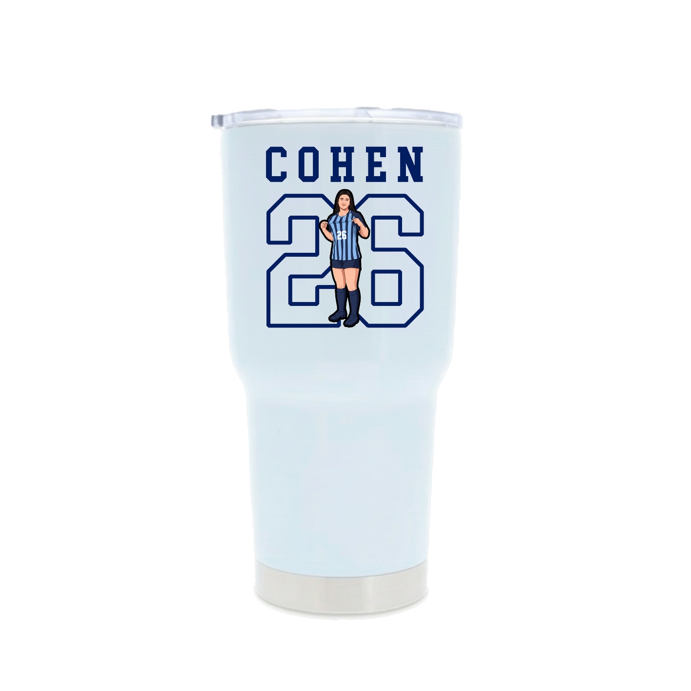 30oz Stainless Steel Tumbler — Shirsey in White