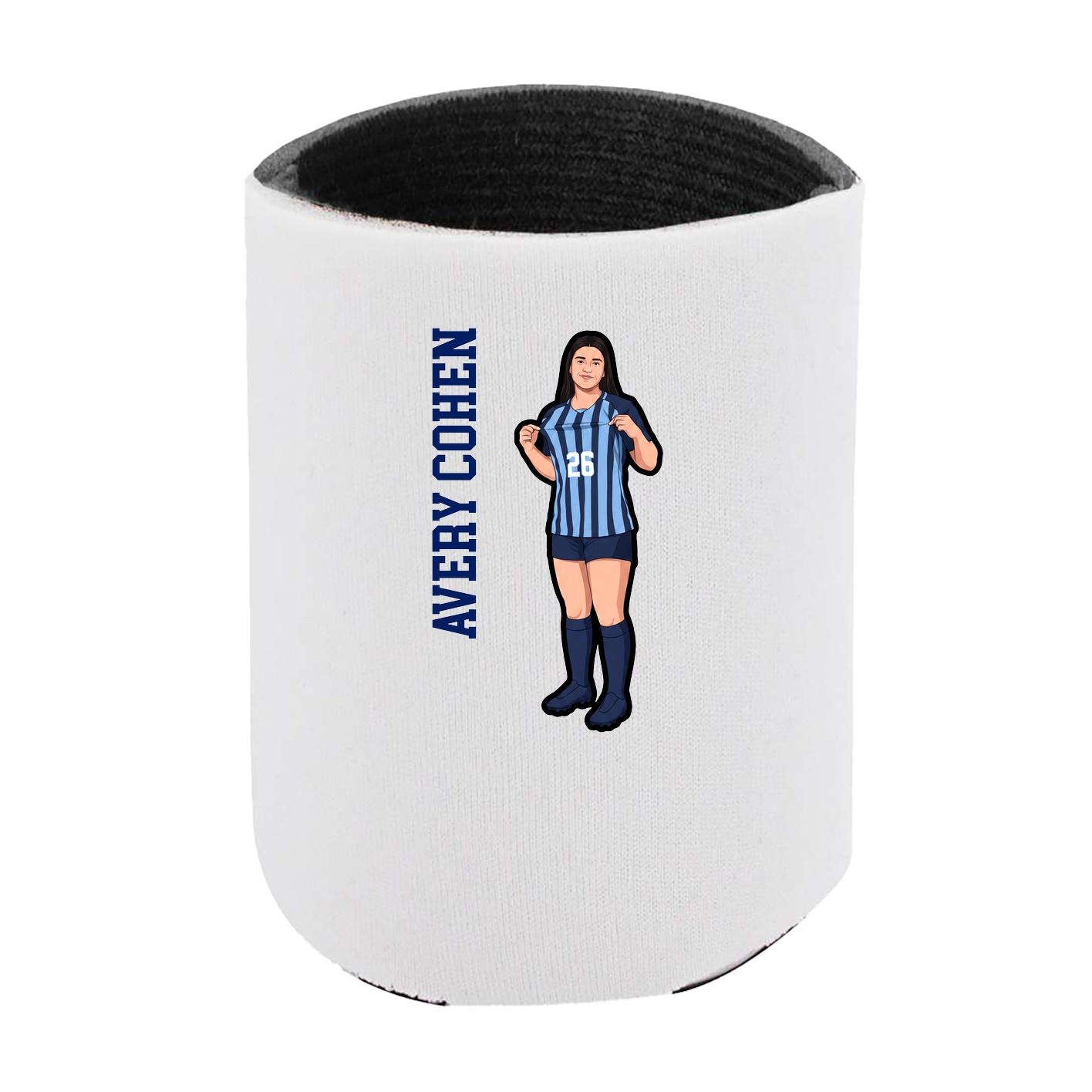 Can Holder — Name Vertical in White