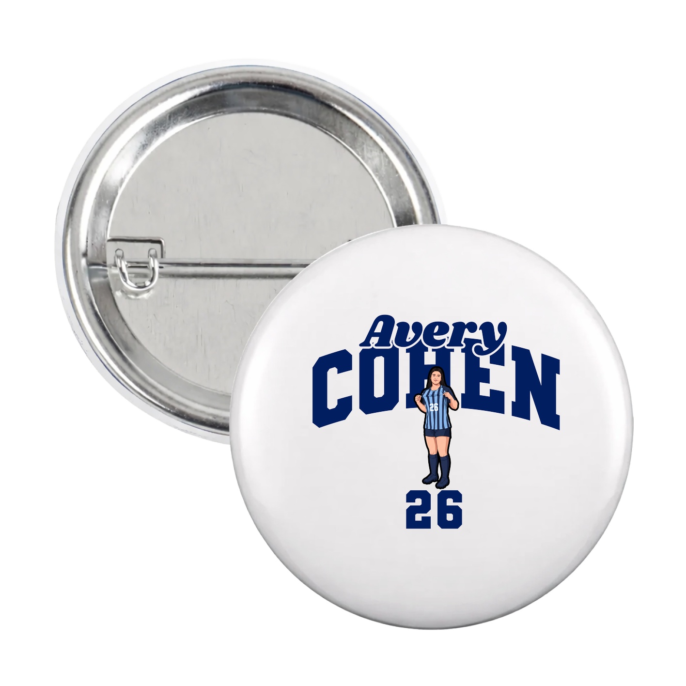 Game Day Button — Signature Arch in White