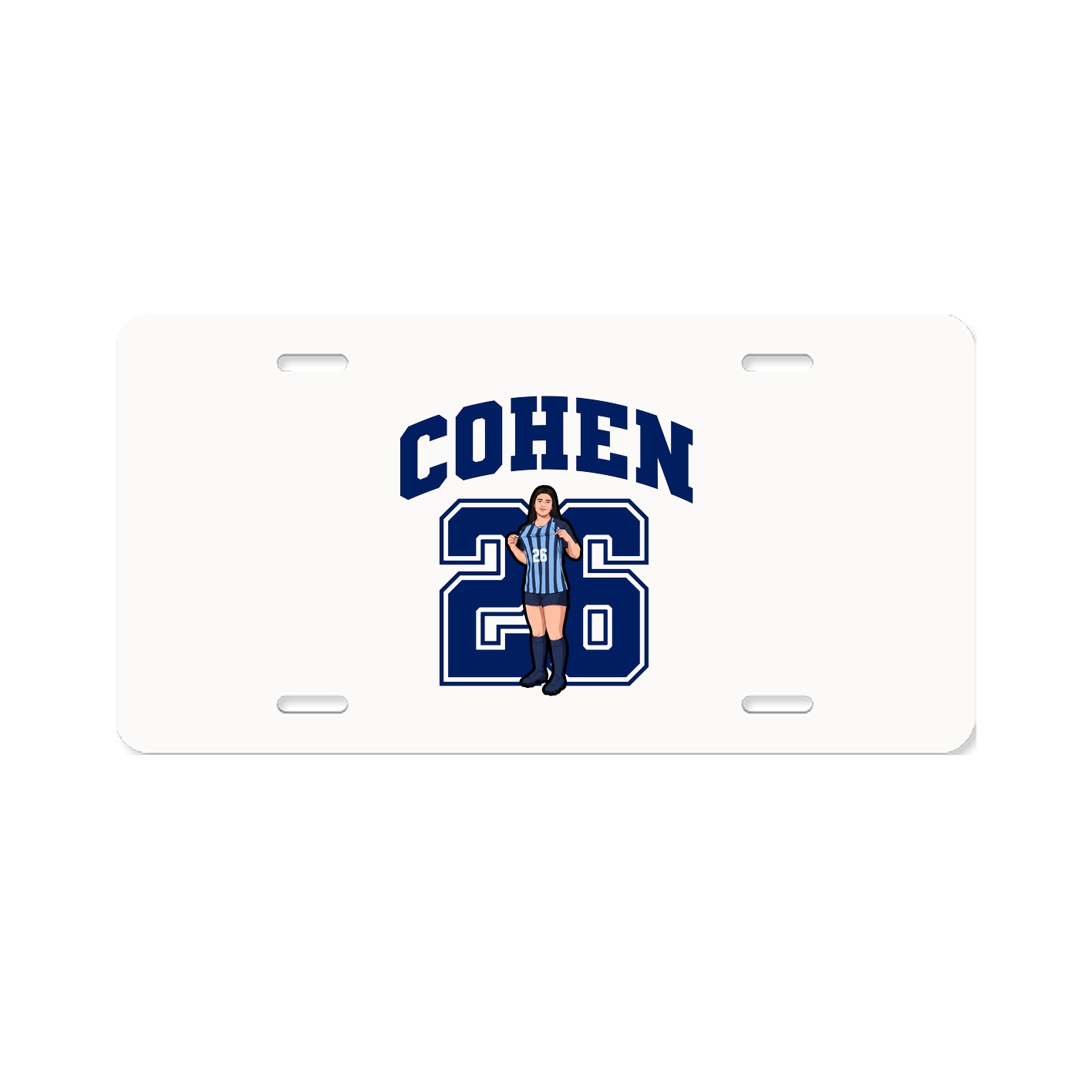 License Plate — Number in Classic