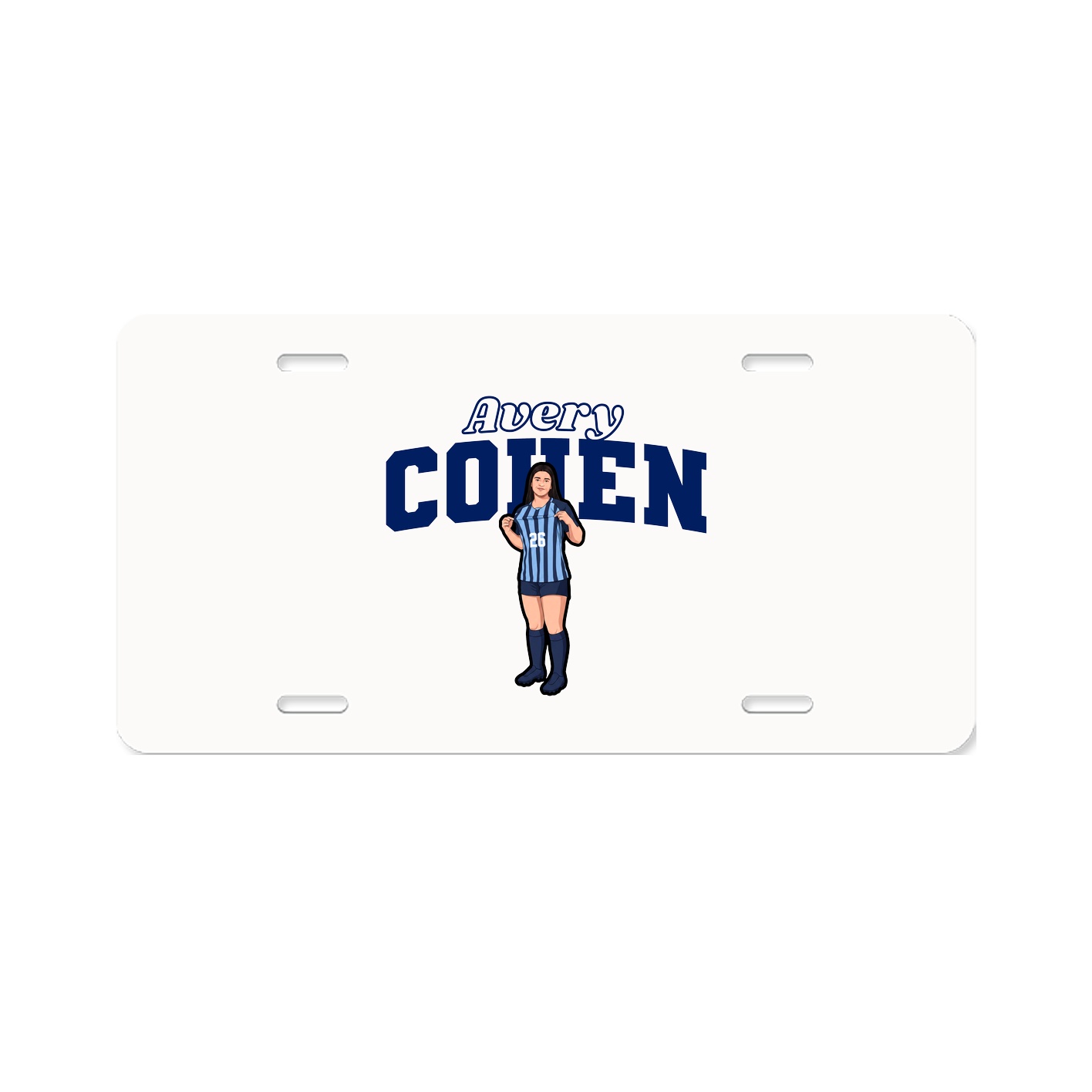 License Plate — Name Arch in Classic