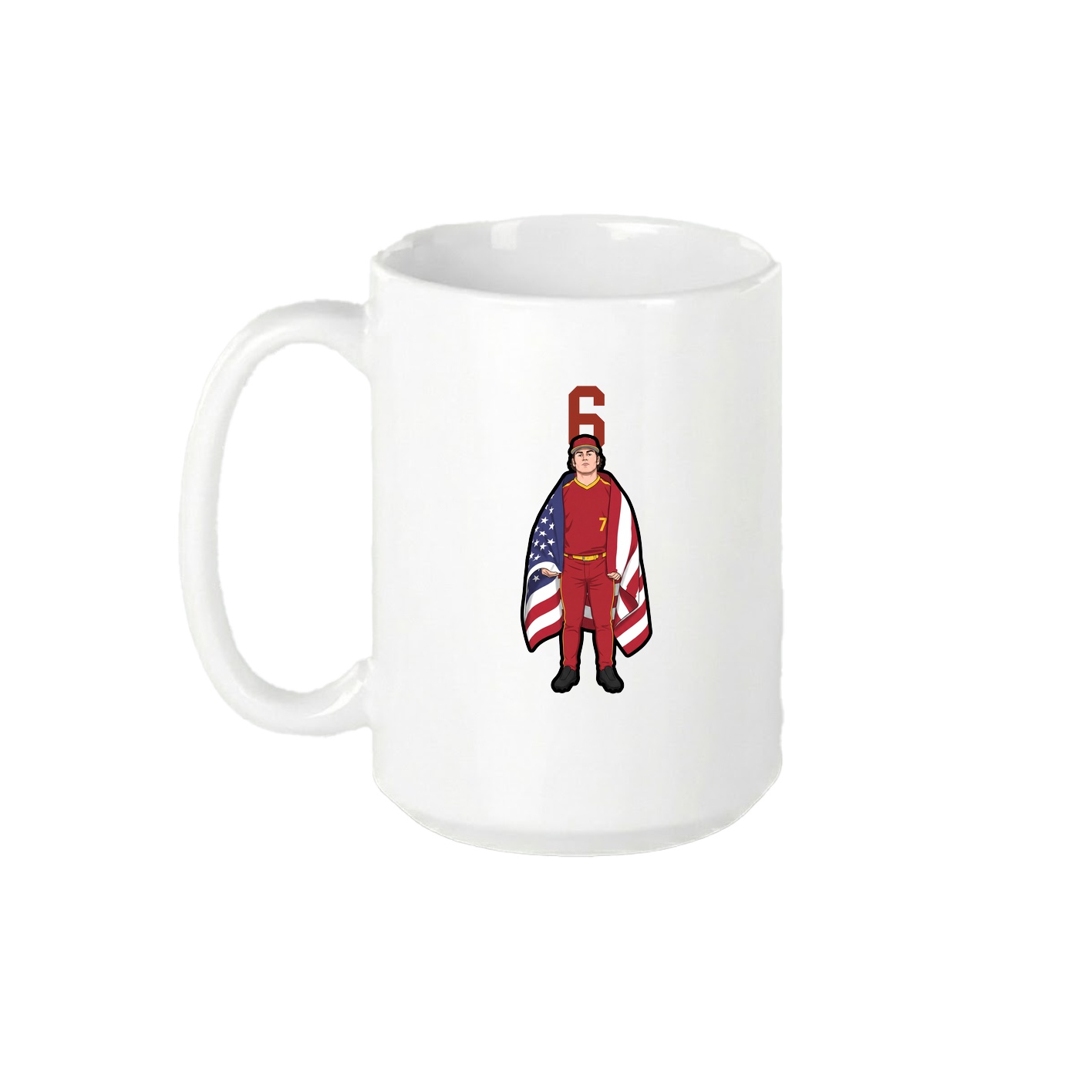 15oz Coffee Mug — Number Top in White