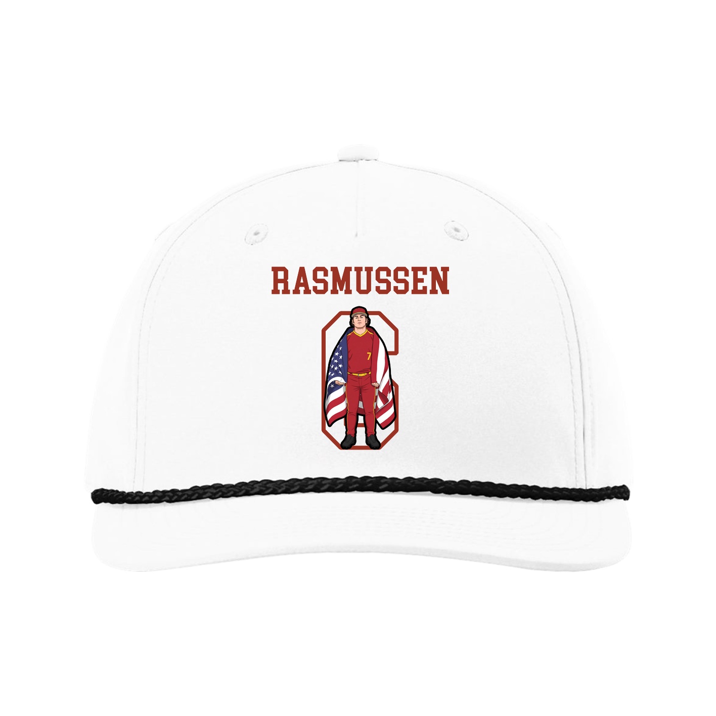 Five-Panel Classic Rope Cap — Shirsey in White