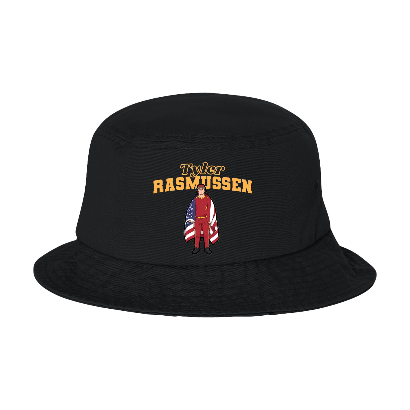 Bucket Cap — Name Arch in Black