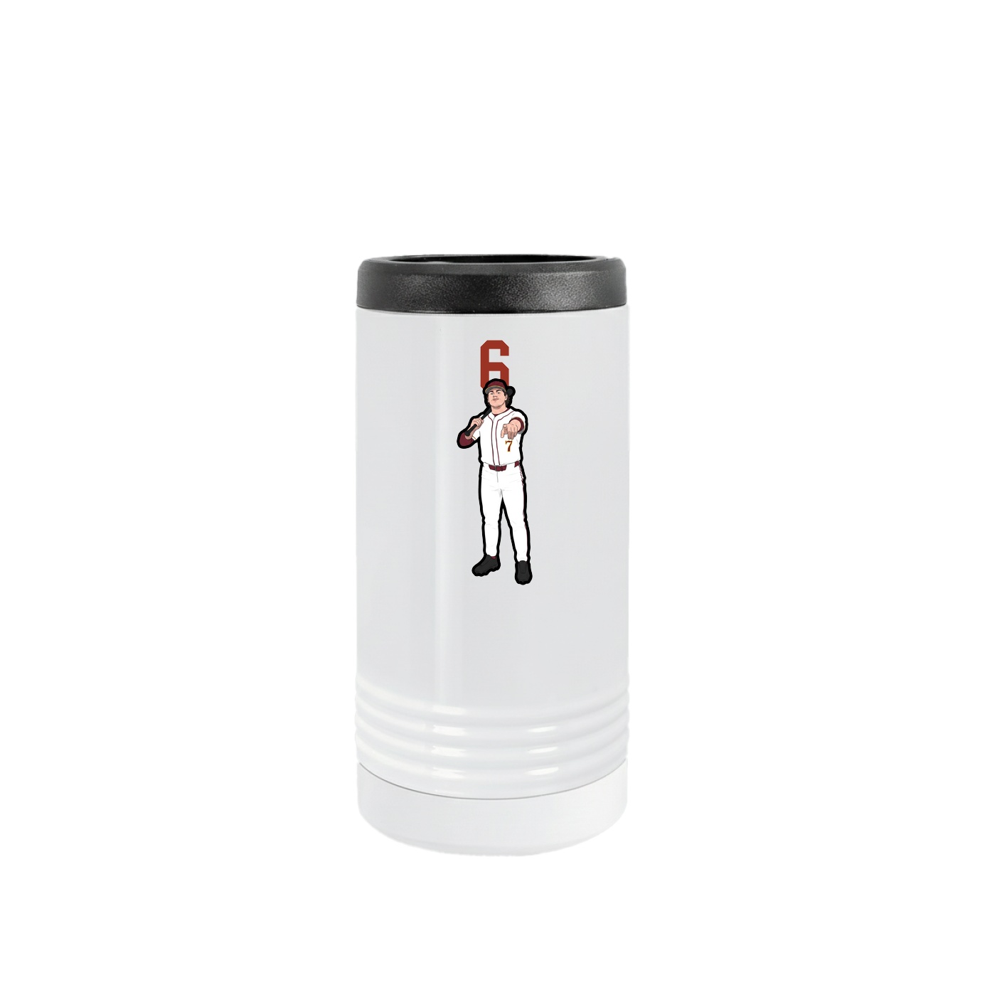 Slim Beverage Holder — Number Top in White