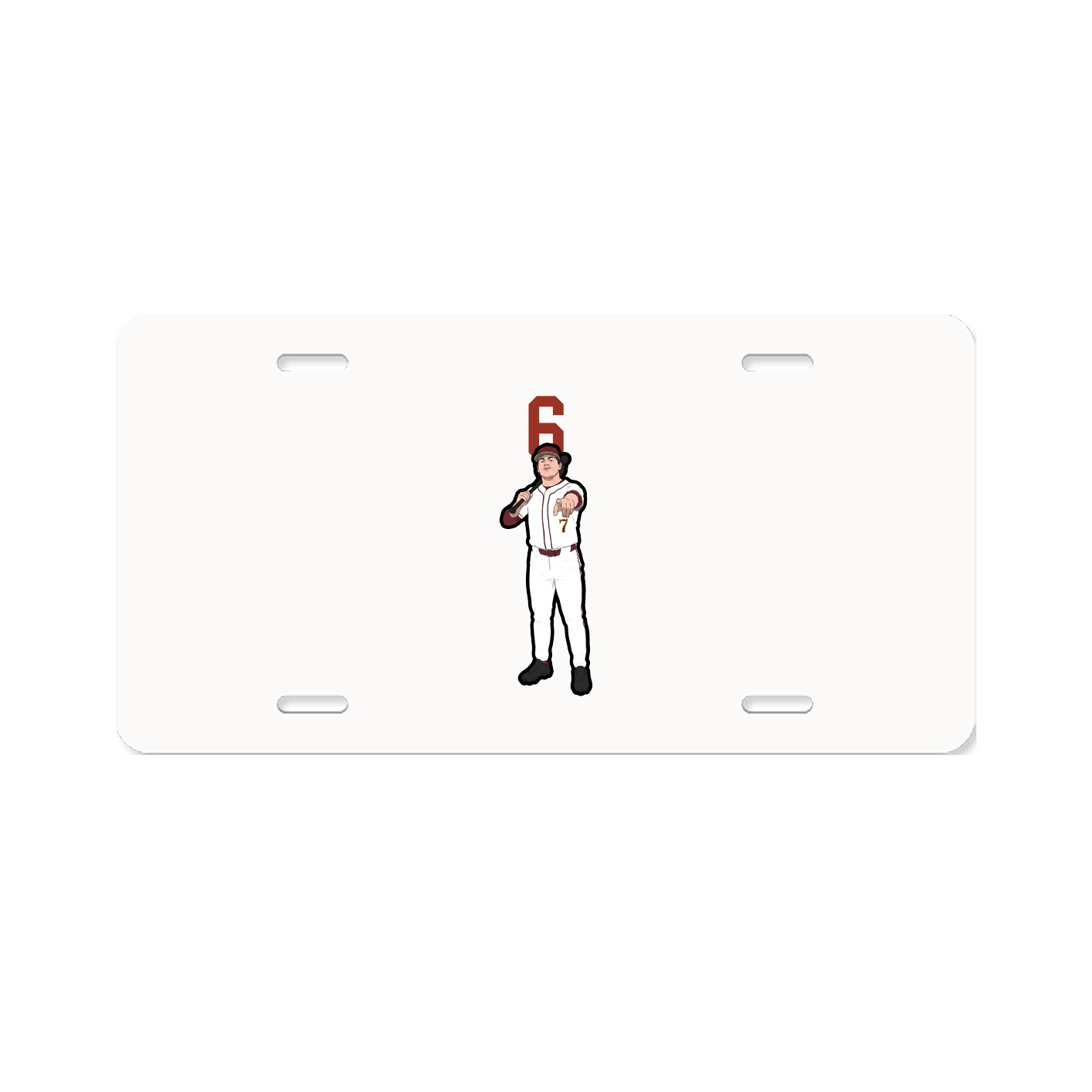 License Plate — Number Top in Classic