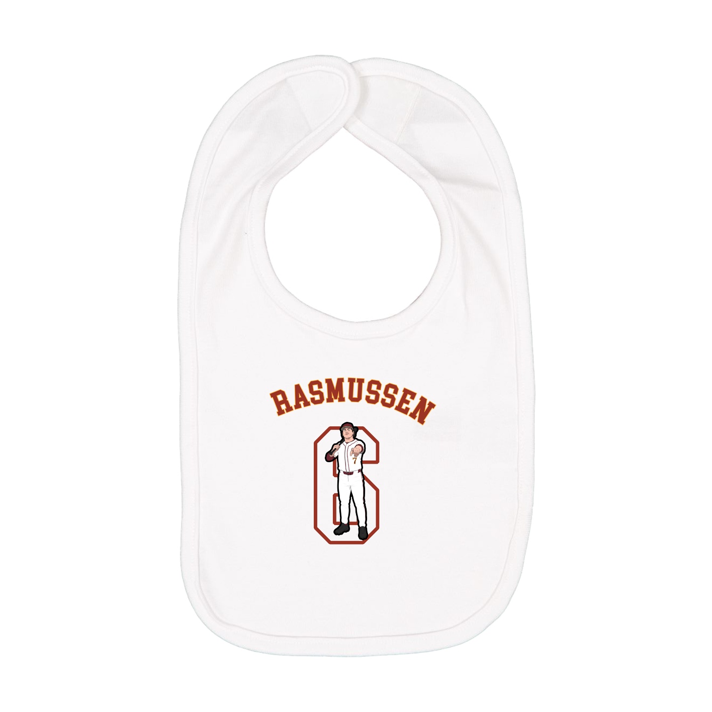 Infant Bib — Shirsey Arch in White