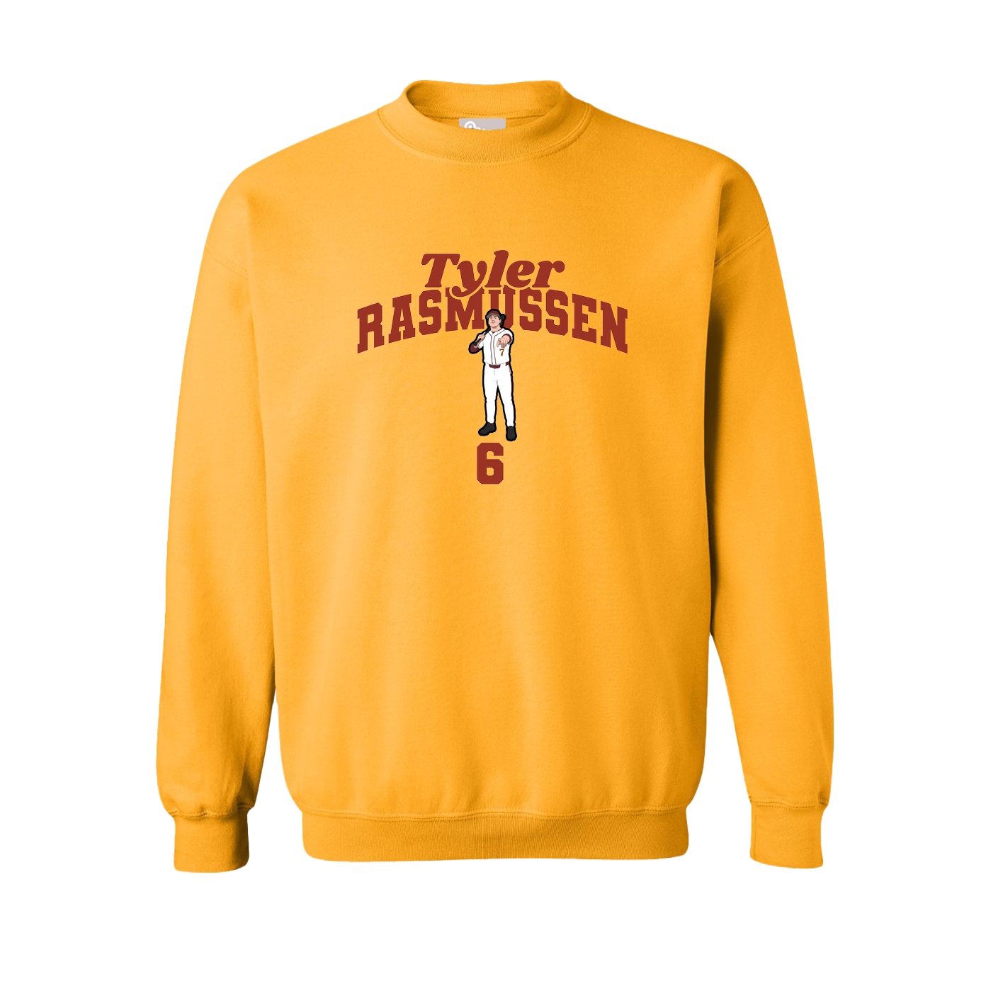 Fleece Crew — Signature Arch in Gold