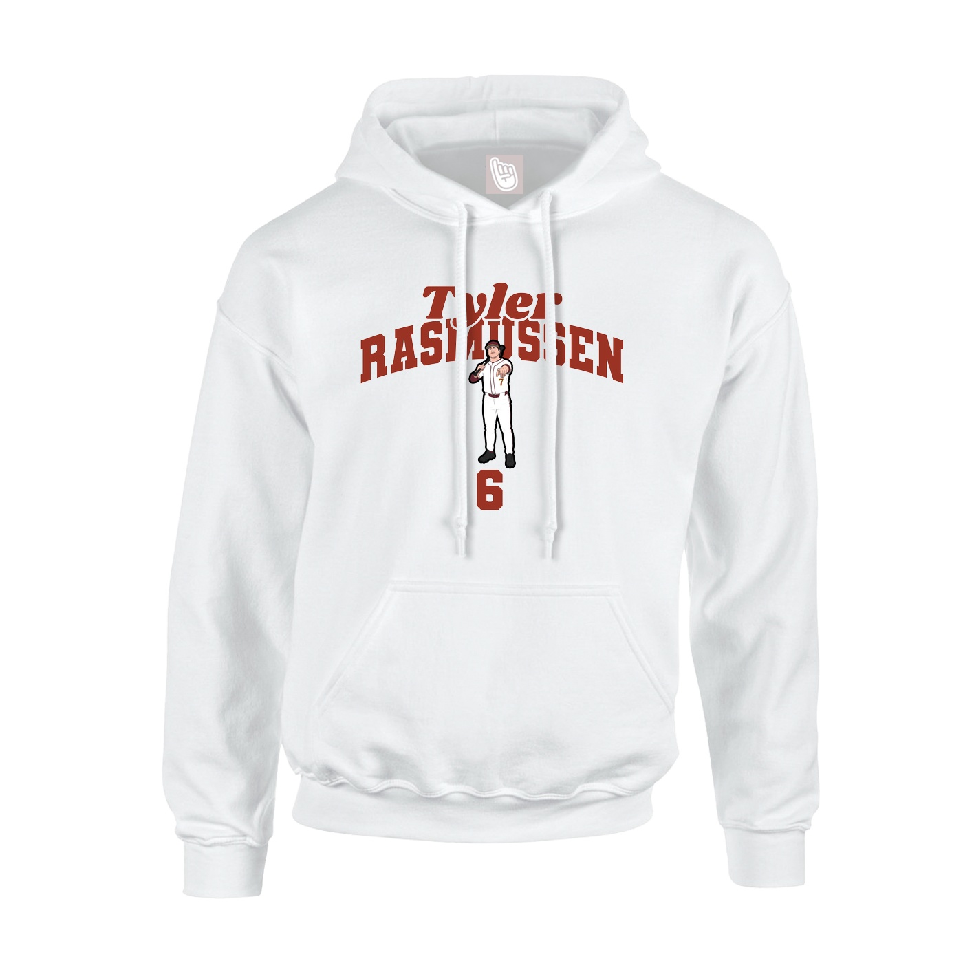 Youth Hoodie — Signature Arch in White