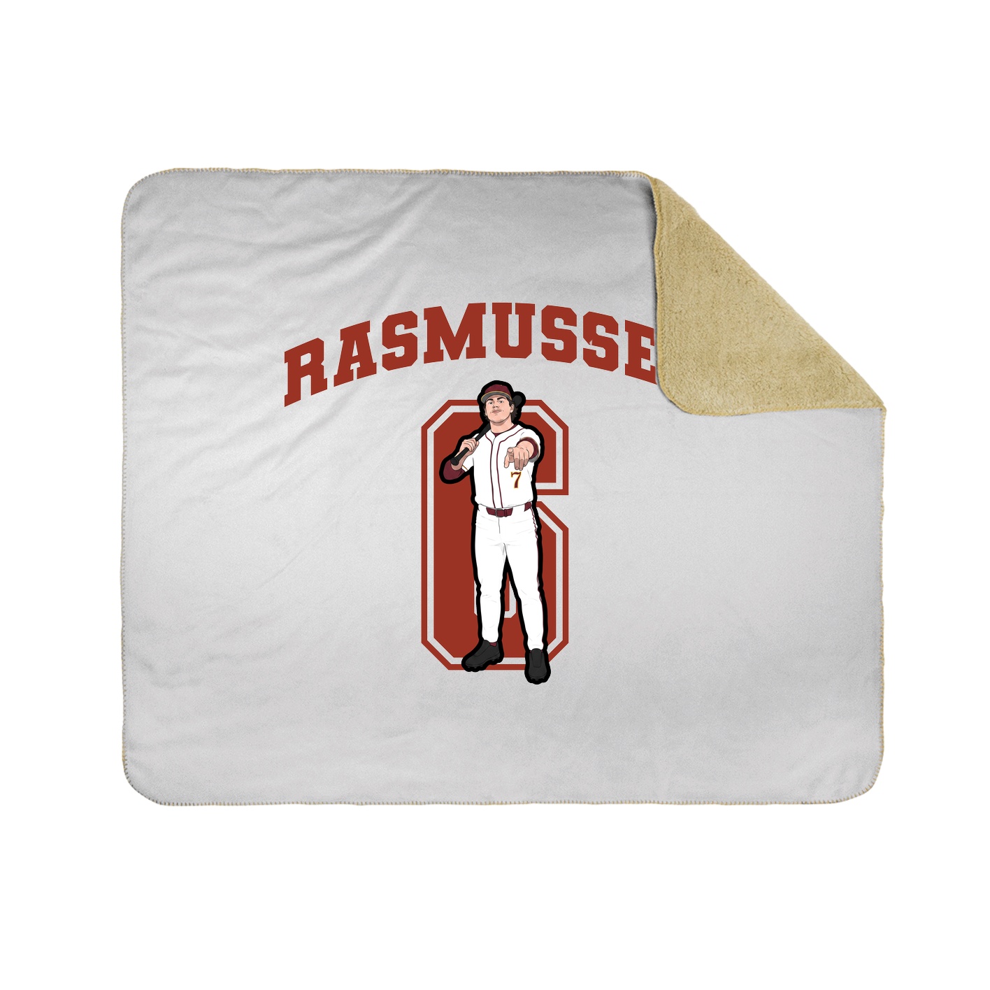 Throw Blanket — Number in White