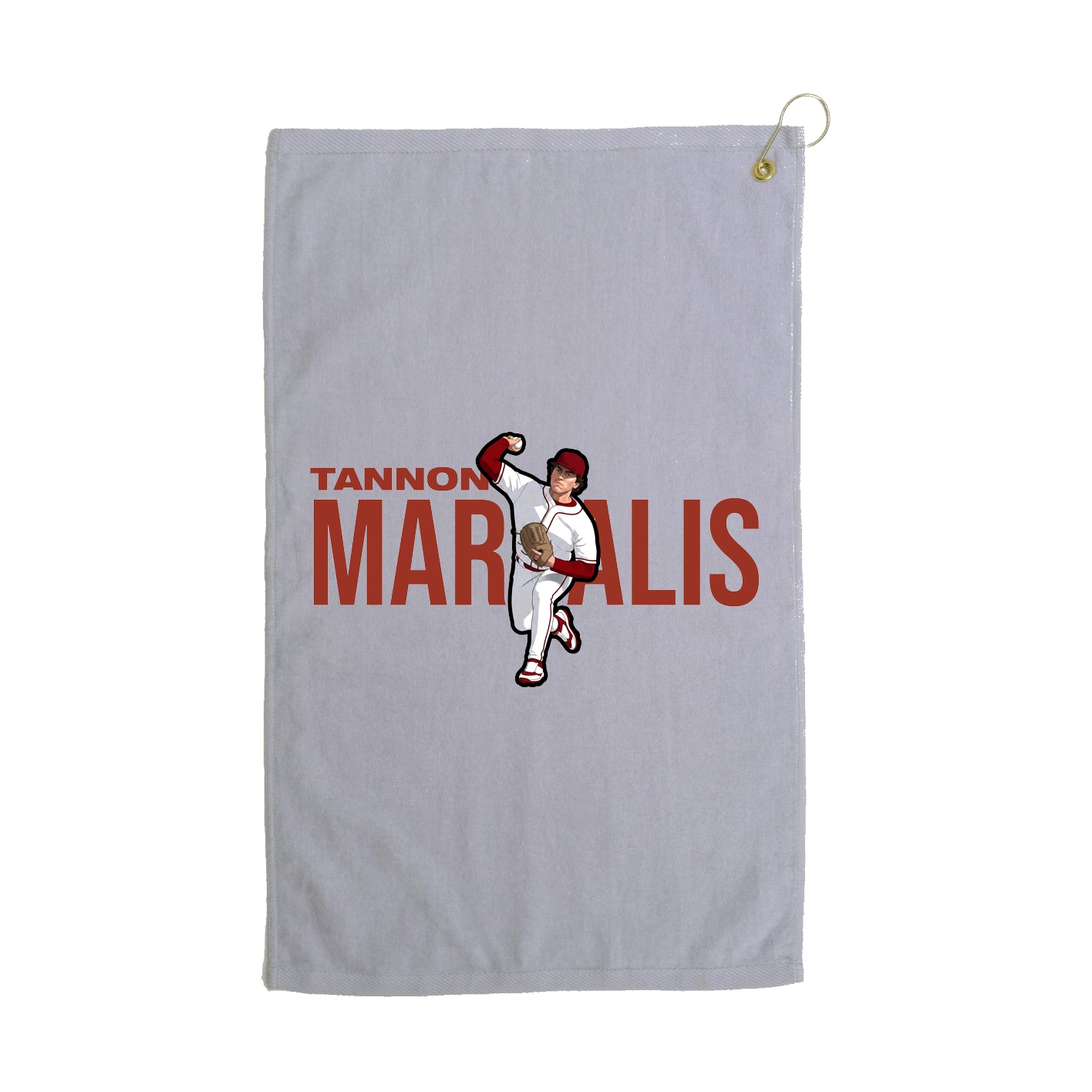 Golf Towel — Player Name in Grey