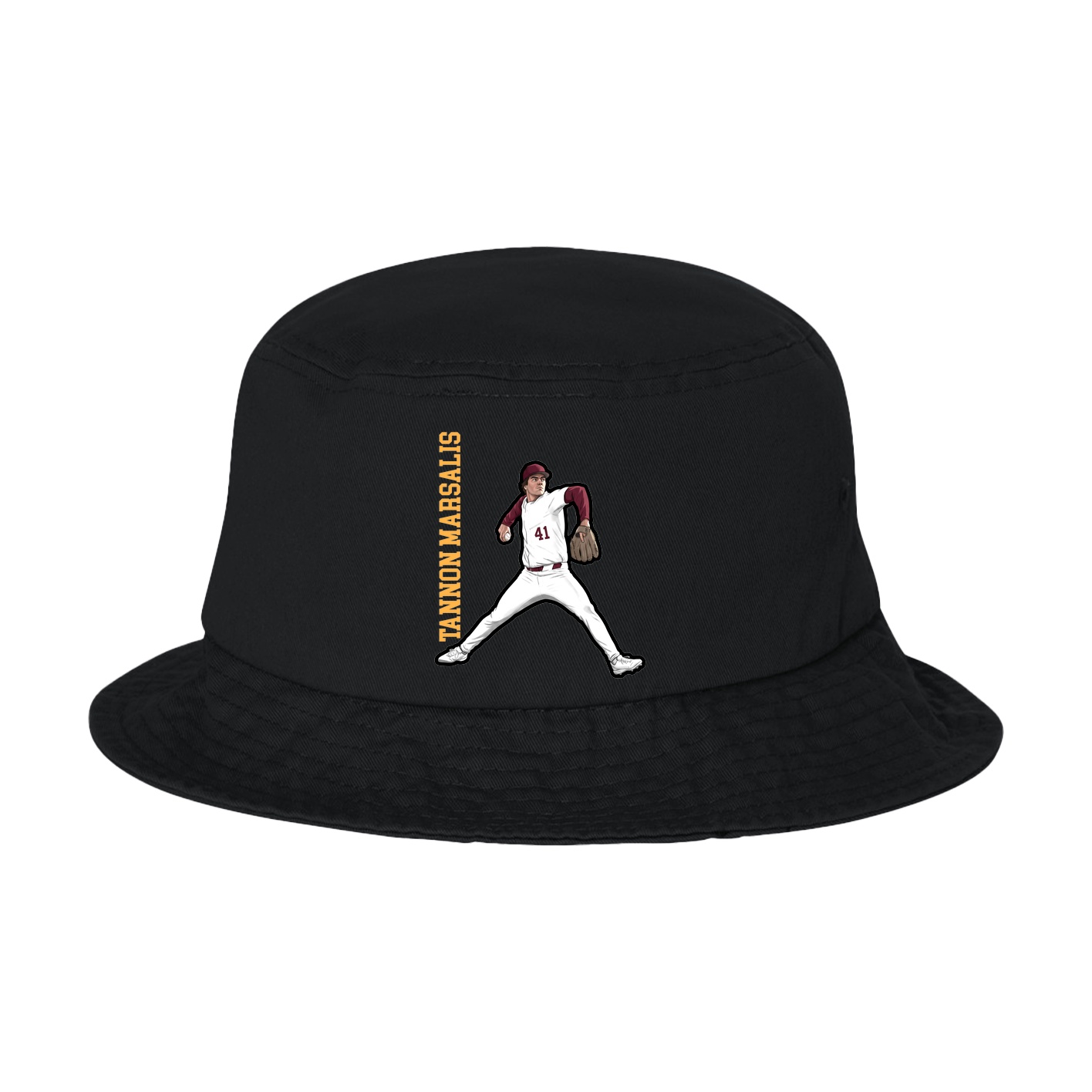 Bucket Cap — Name Vertical in Black