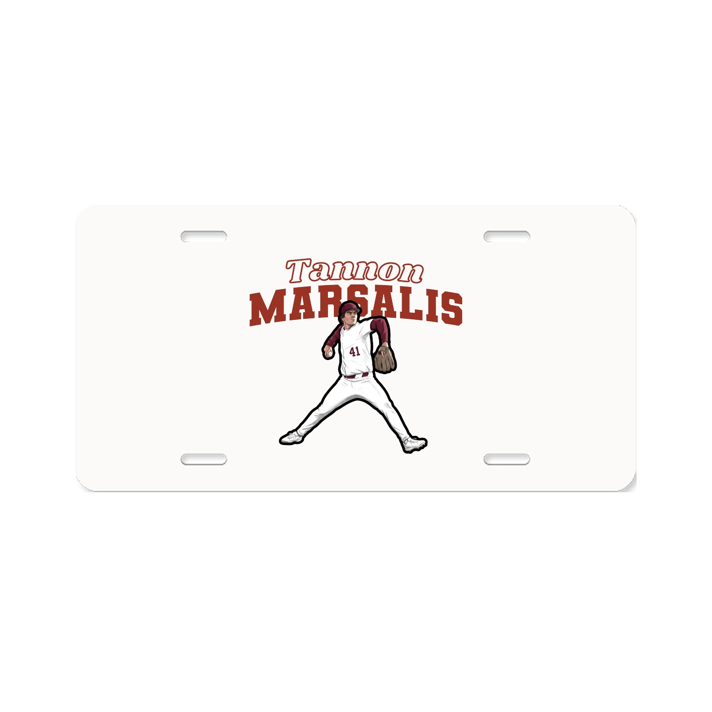 License Plate — Name Arch in Classic