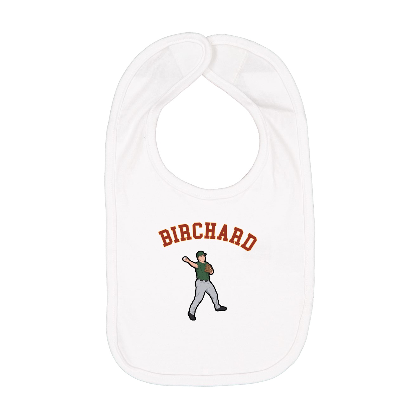 Infant Bib — Shirsey Arch in White