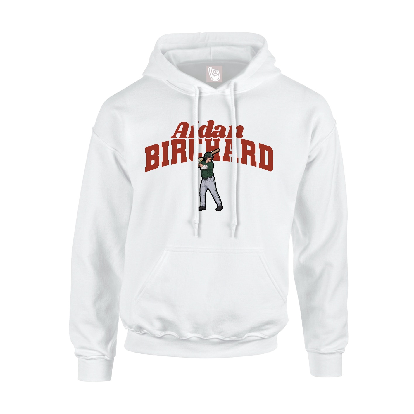 Hoodie — Signature Arch in White