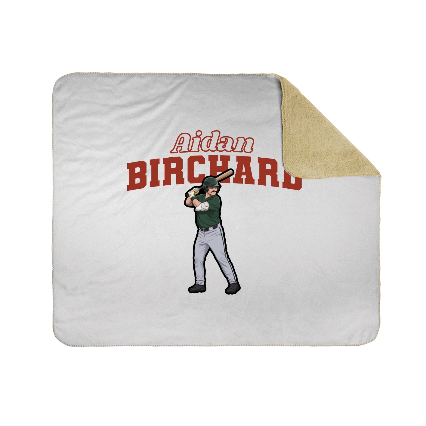 Throw Blanket — Name Arch in White