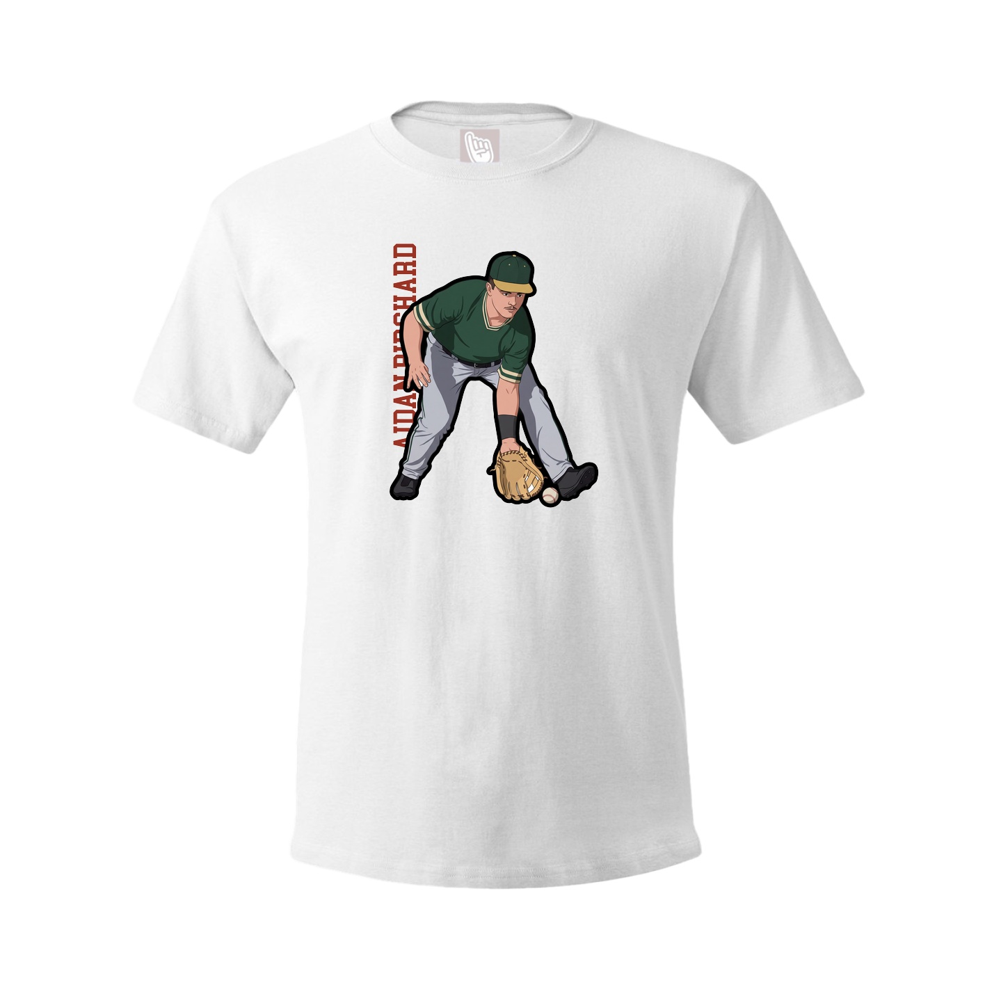 Youth Tee — Name Vertical in White