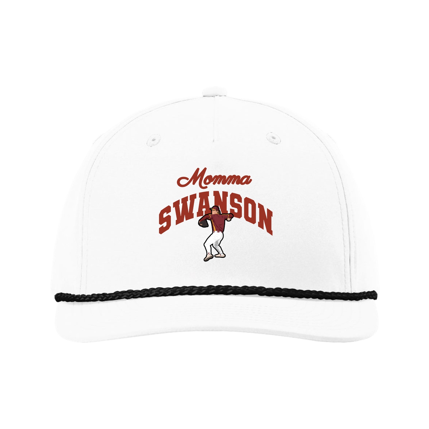 Five-Panel Classic Rope Cap — Mothers Day Arch in White