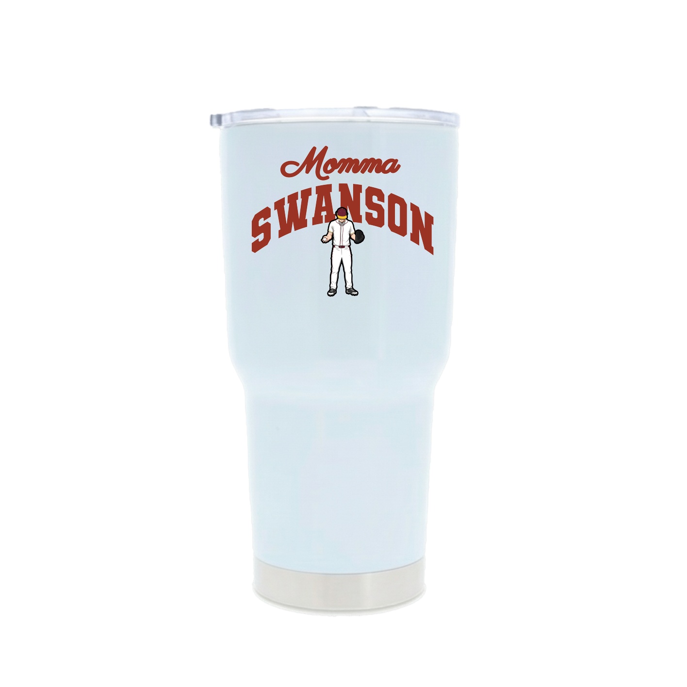 30oz Stainless Steel Tumbler — Mothers Day Arch in White
