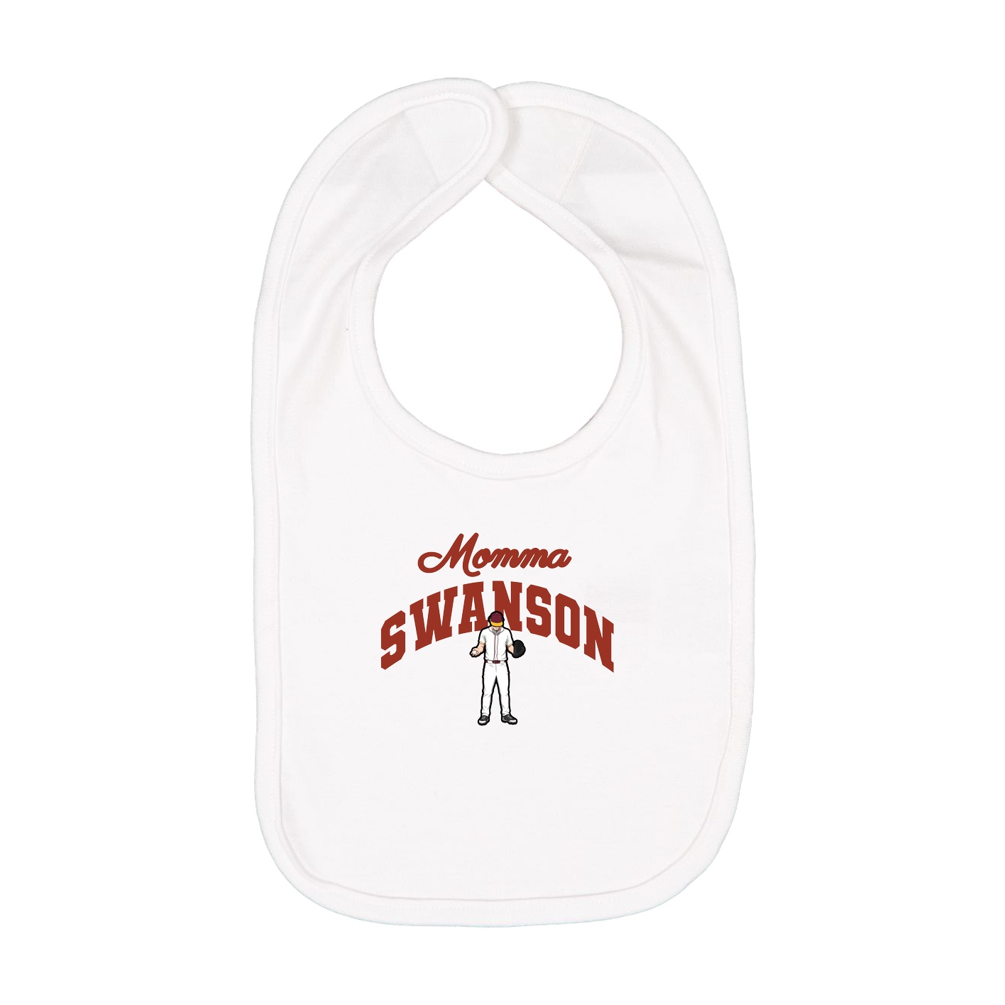 Infant Bib — Mothers Day Arch in White