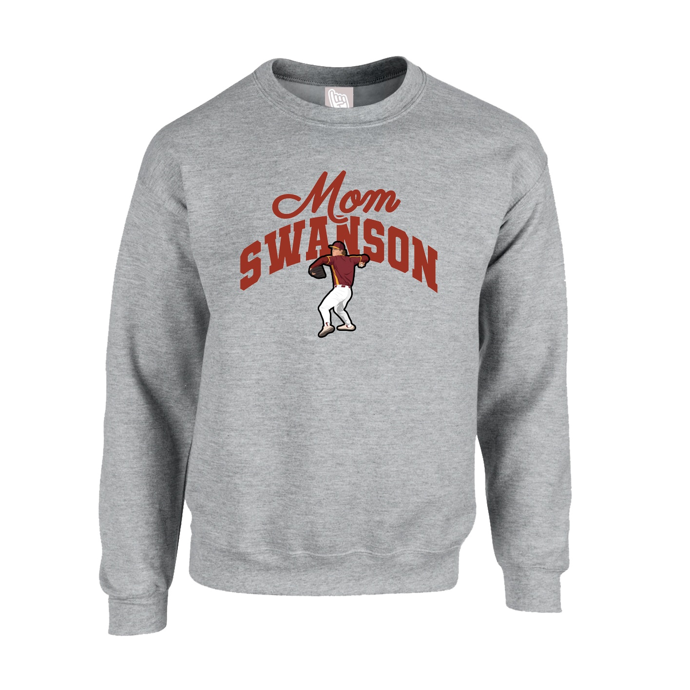 Fleece Crew — Mothers Day Arch in Grey