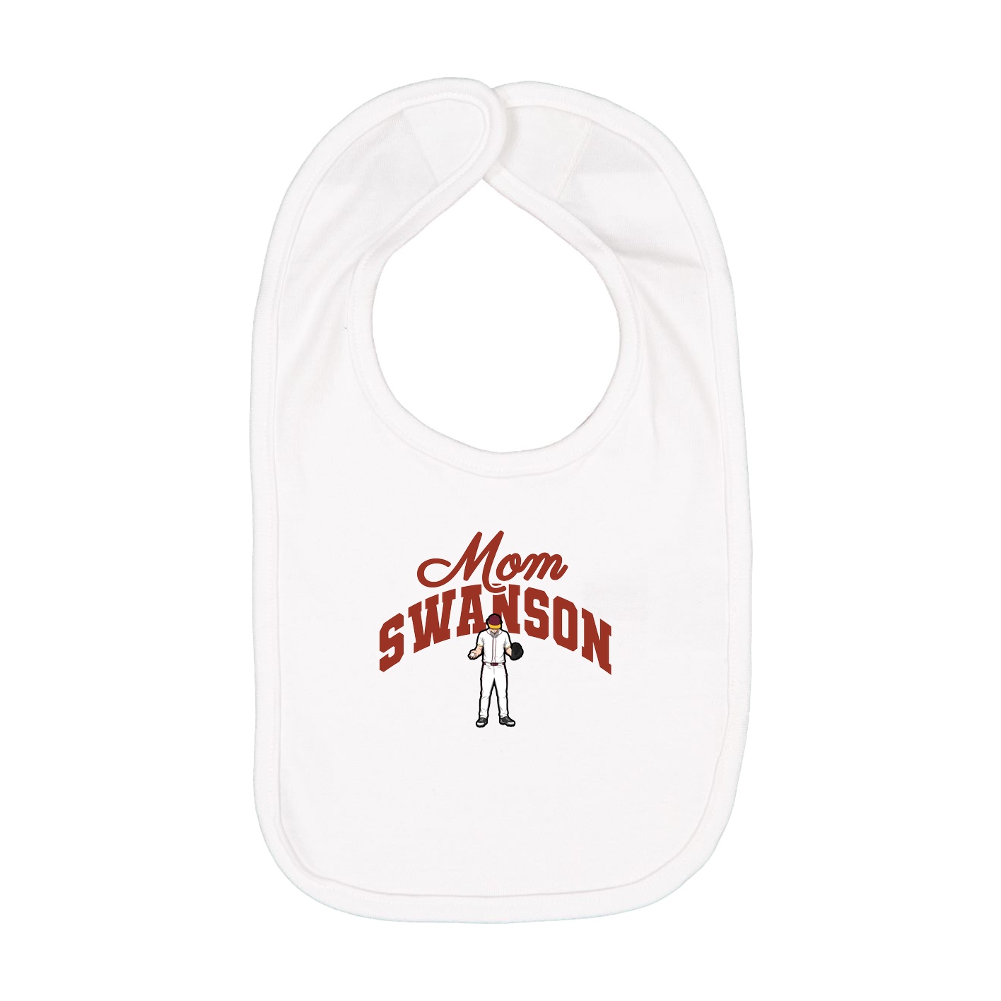 Infant Bib — Mothers Day Arch in White