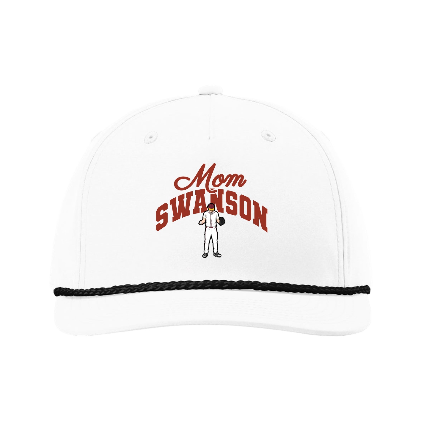 Five-Panel Classic Rope Cap — Mothers Day Arch in White