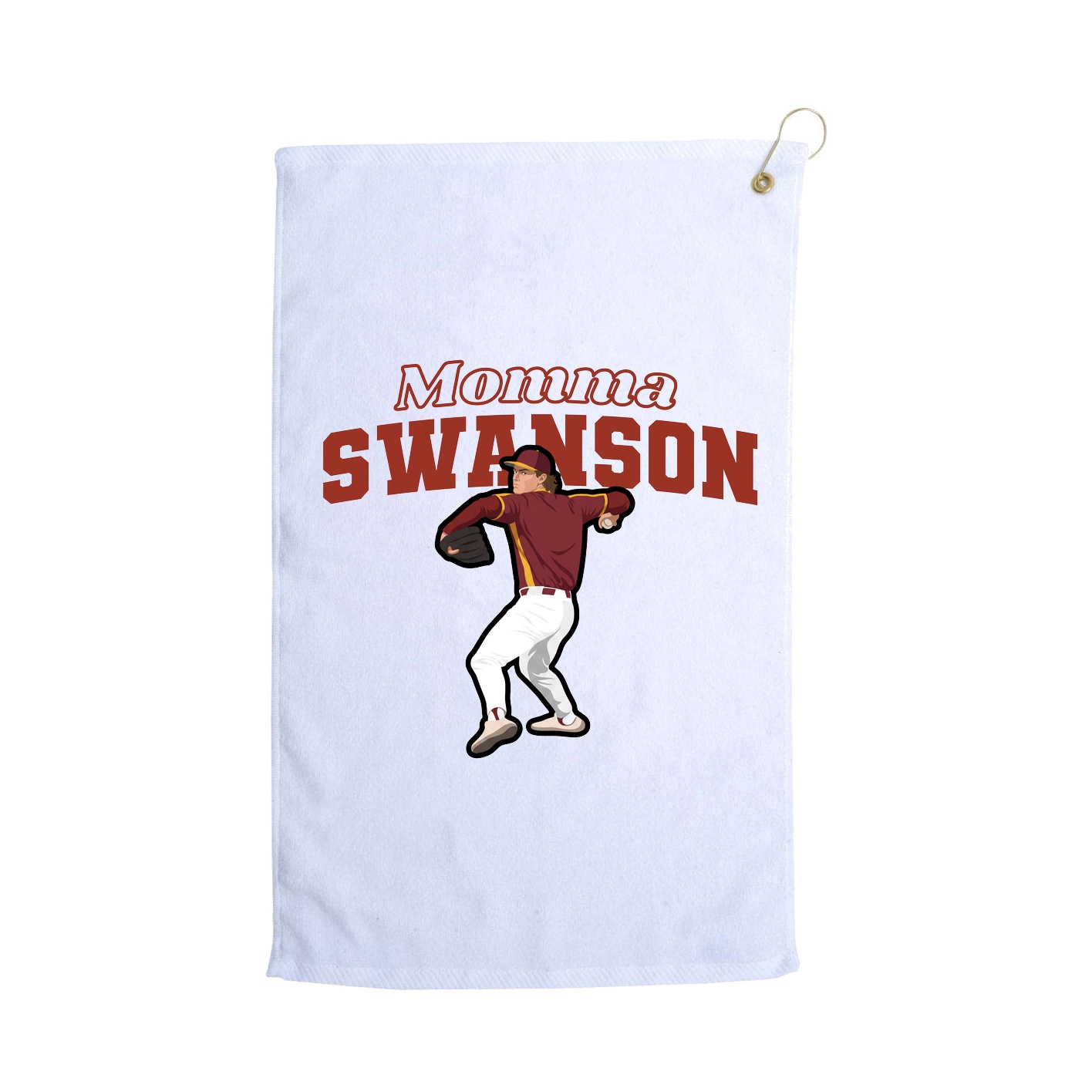 Golf Towel — Mothers Day Block in White