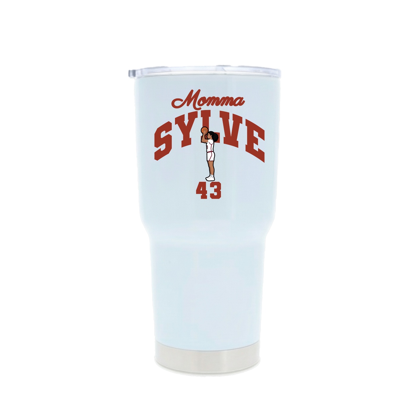 30oz Stainless Steel Tumbler — Mothers Day Arch in White
