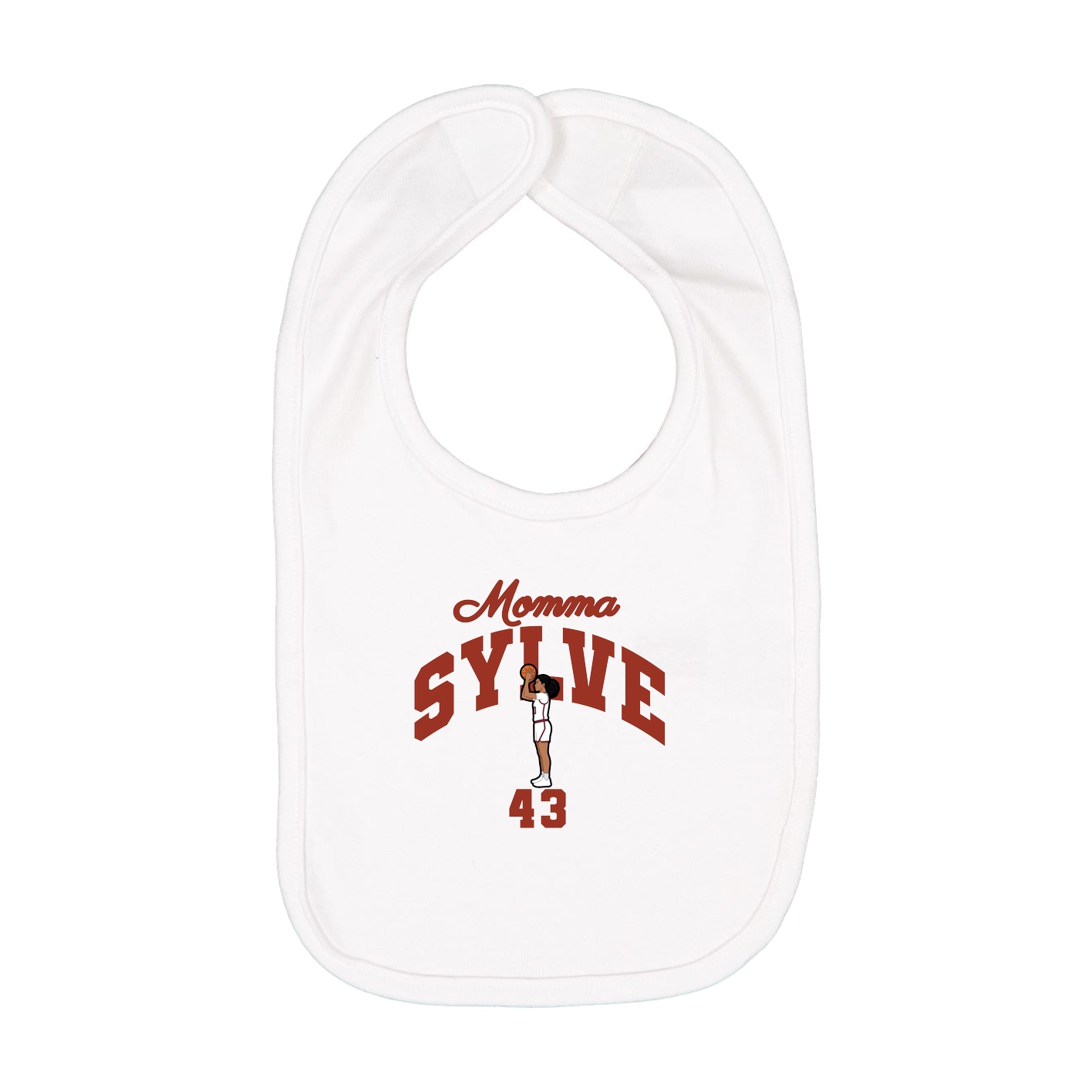 Infant Bib — Mothers Day Arch in White