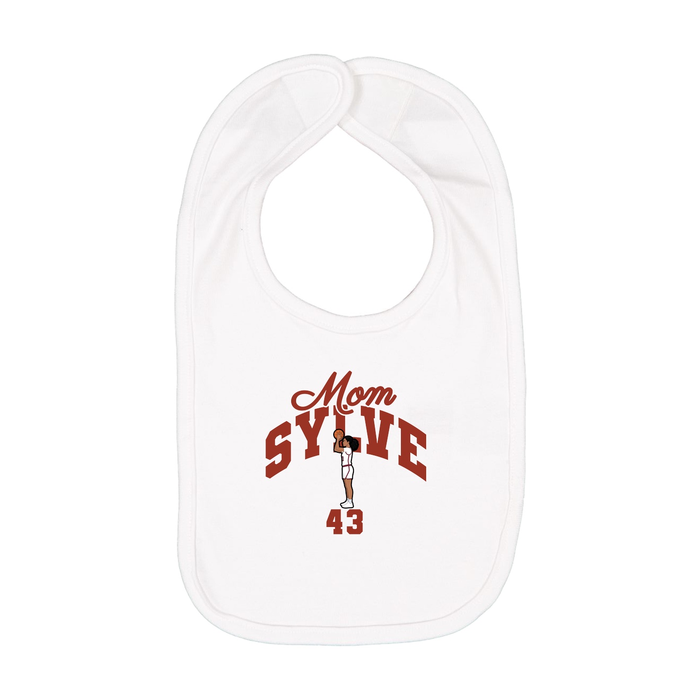 Infant Bib — Mothers Day Arch in White