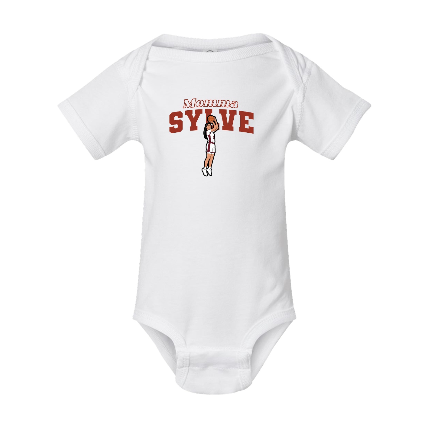 Baby Onesie — Mothers Day Block in White