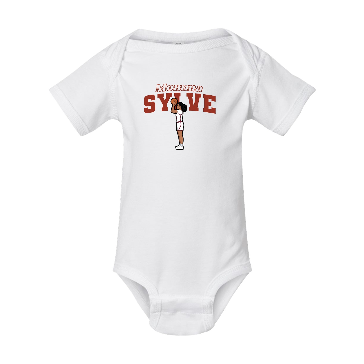 Baby Onesie — Mothers Day Block in White