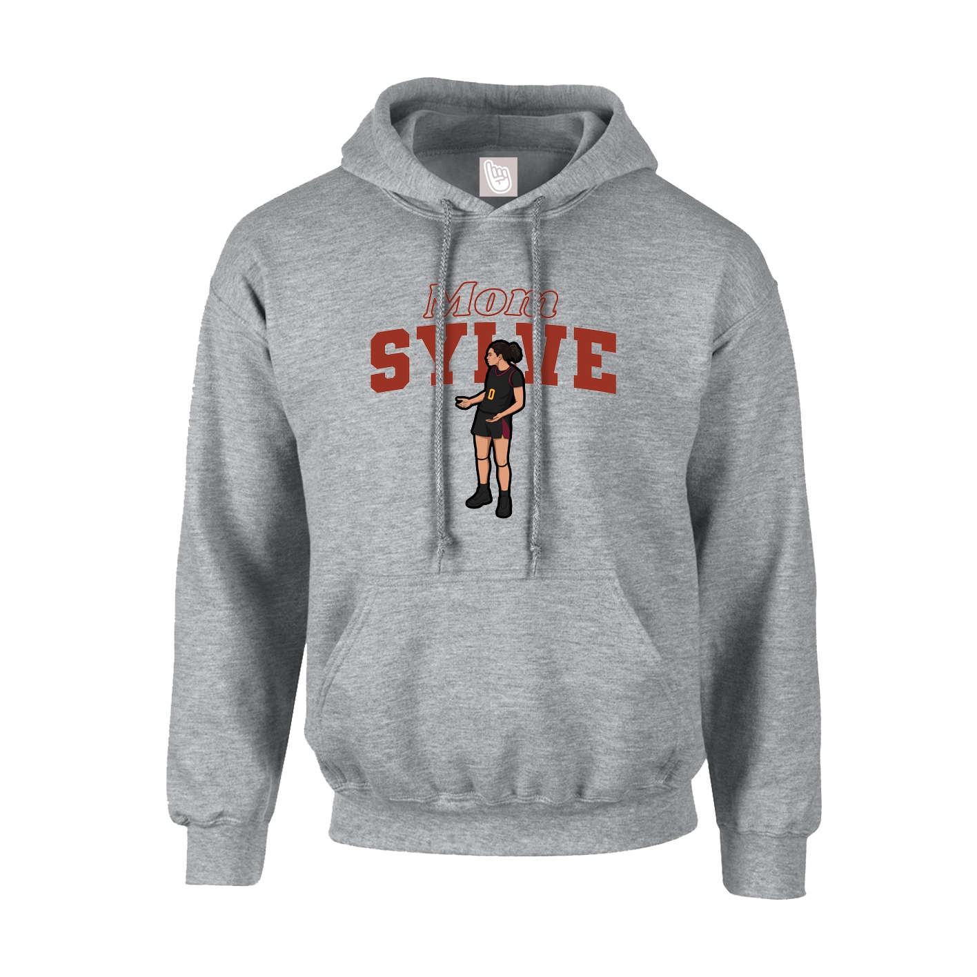 Youth Hoodie — Mothers Day Block in Grey