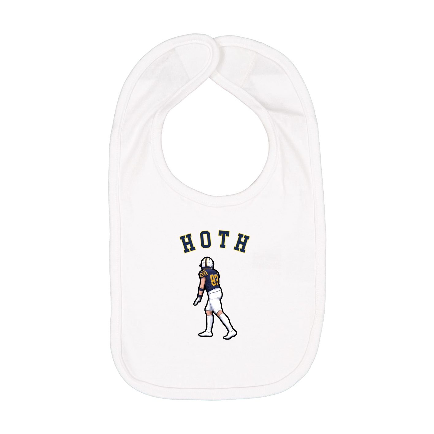 Infant Bib — Shirsey Arch in White