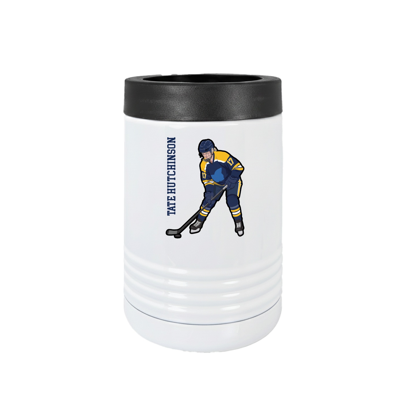 Beverage Holder — Name Vertical in White