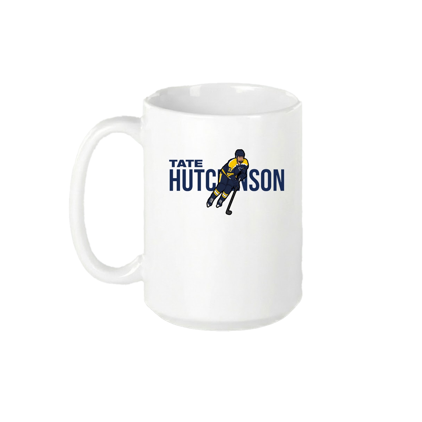 15oz Coffee Mug — Player Name in White