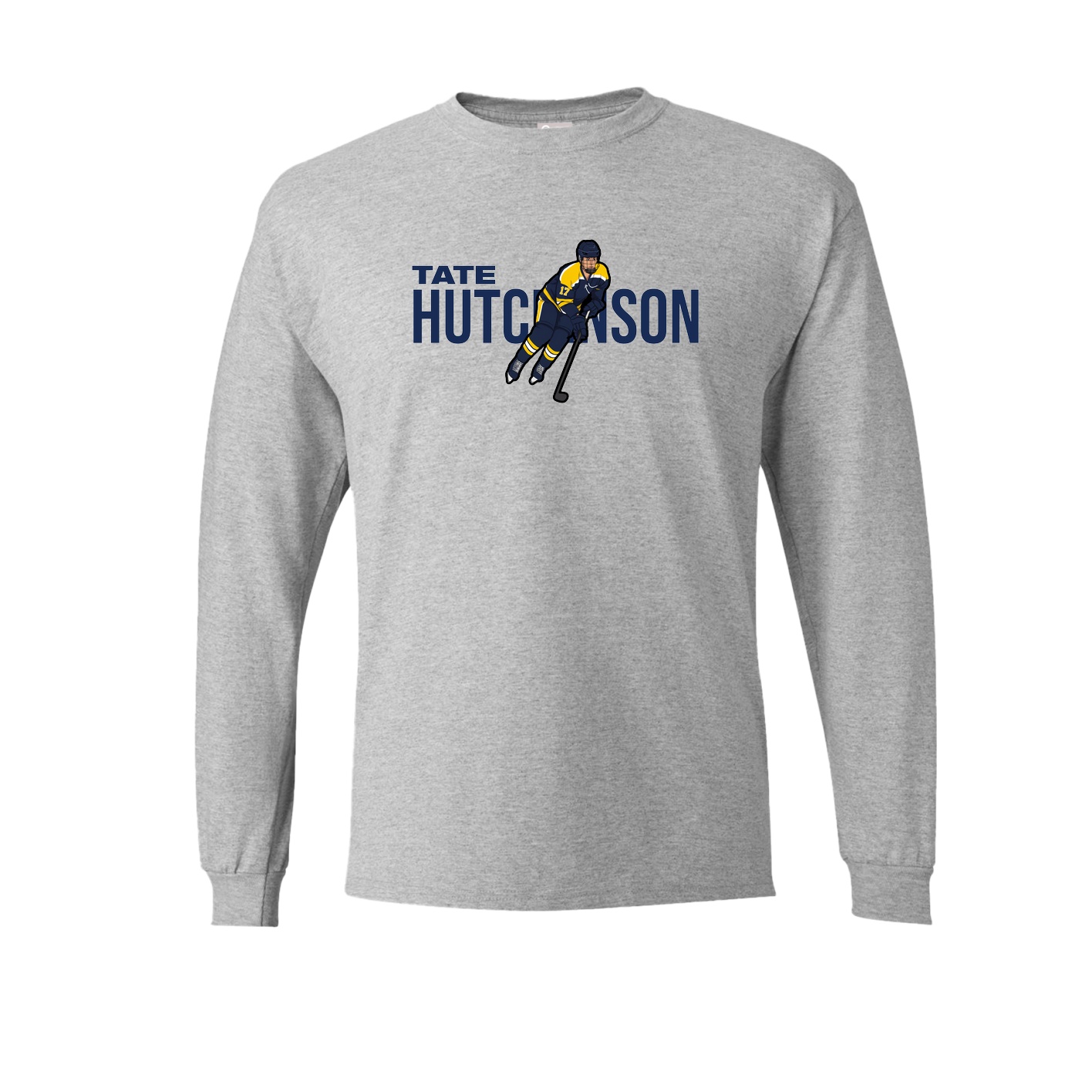 Long Sleeve Tee — Player Name in Grey