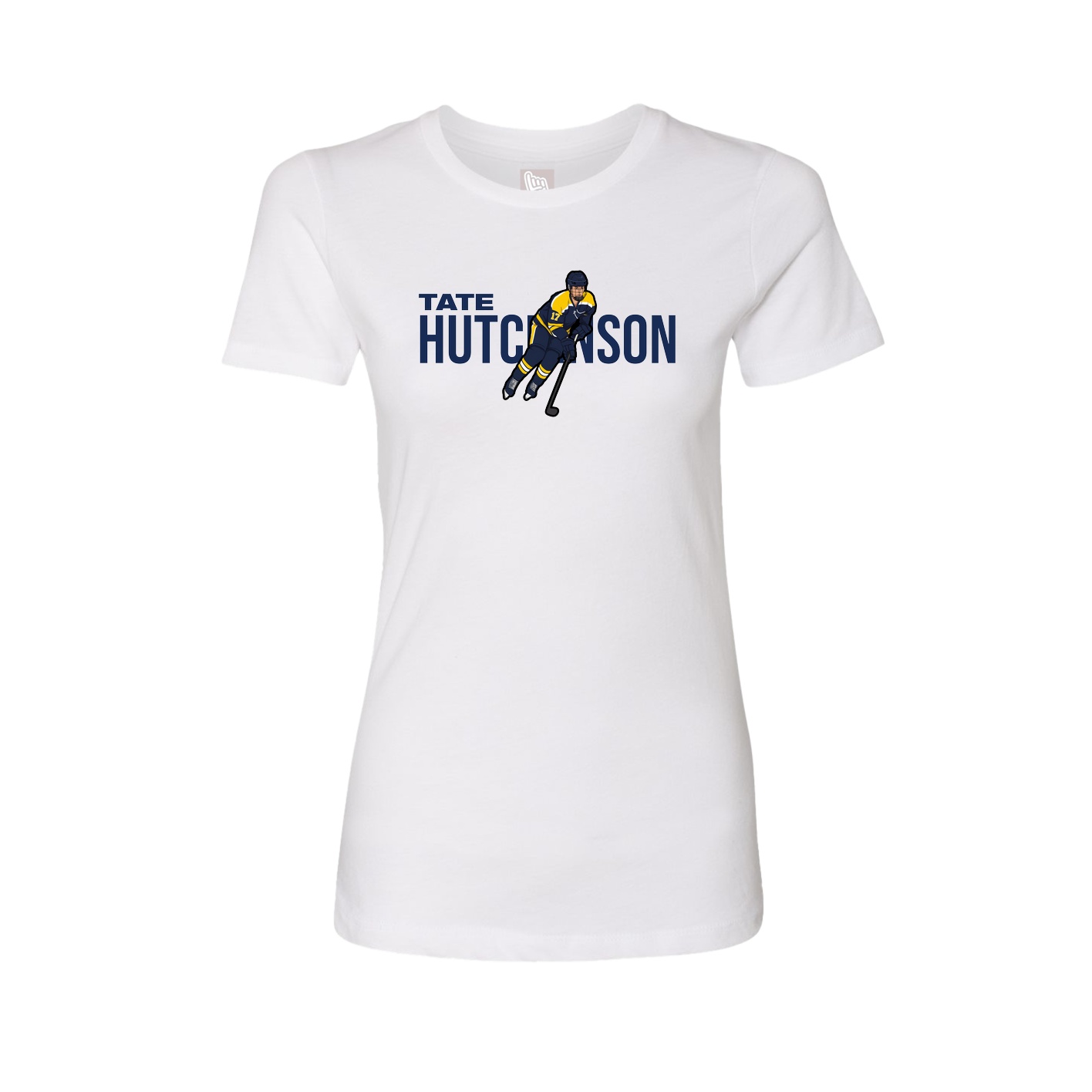 Fitted Women's Tee — Player Name in White
