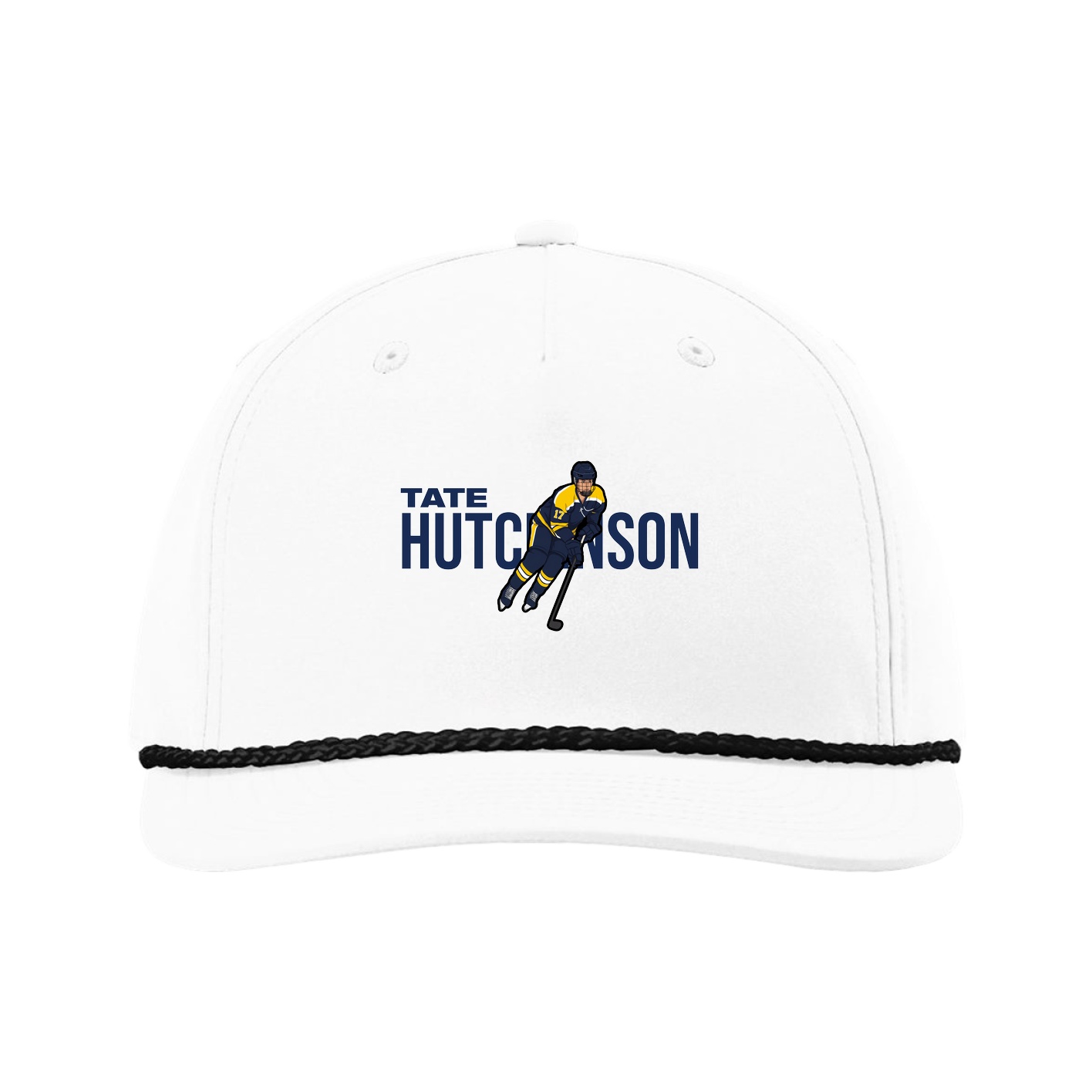 Five-Panel Classic Rope Cap — Player Name in White