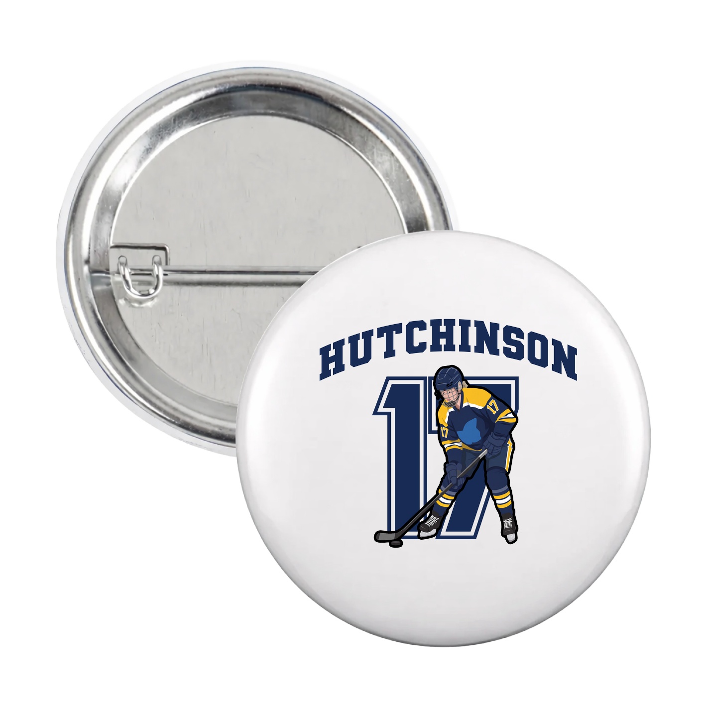Game Day Button — Number in White