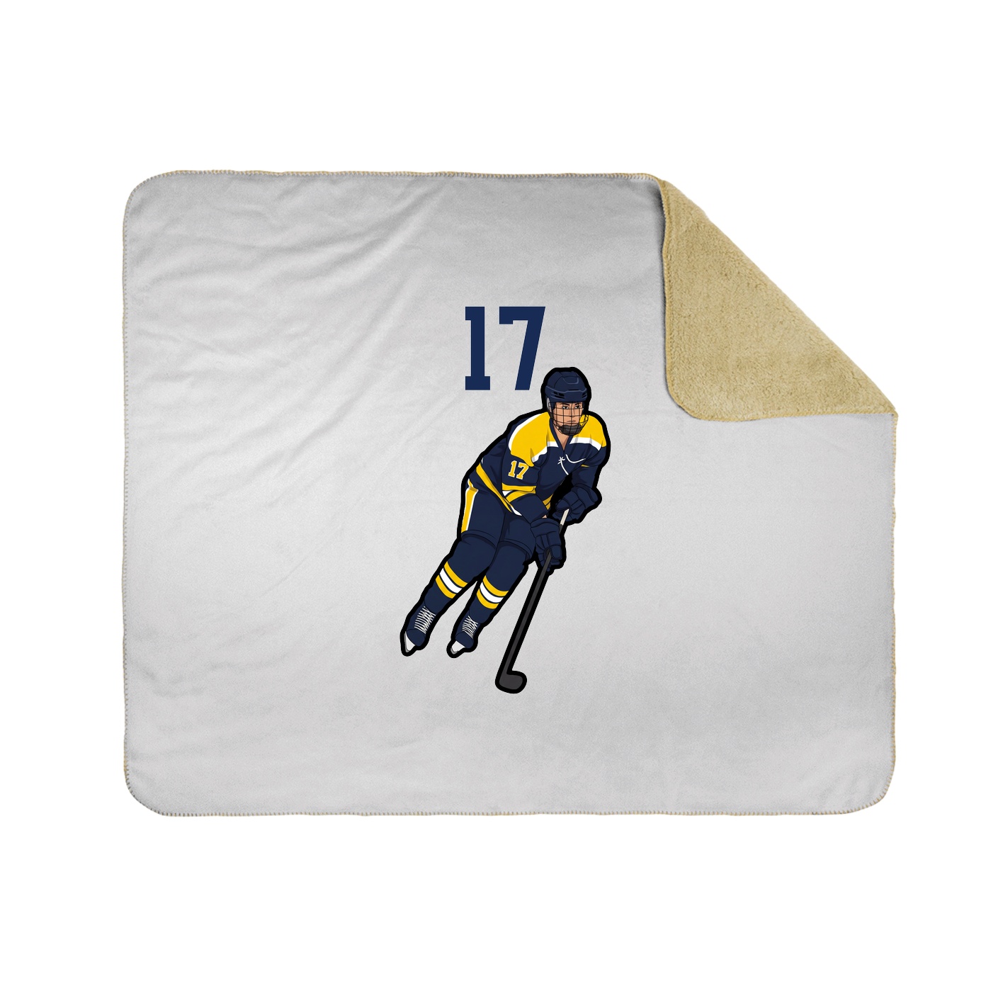 Throw Blanket — Number Top in White