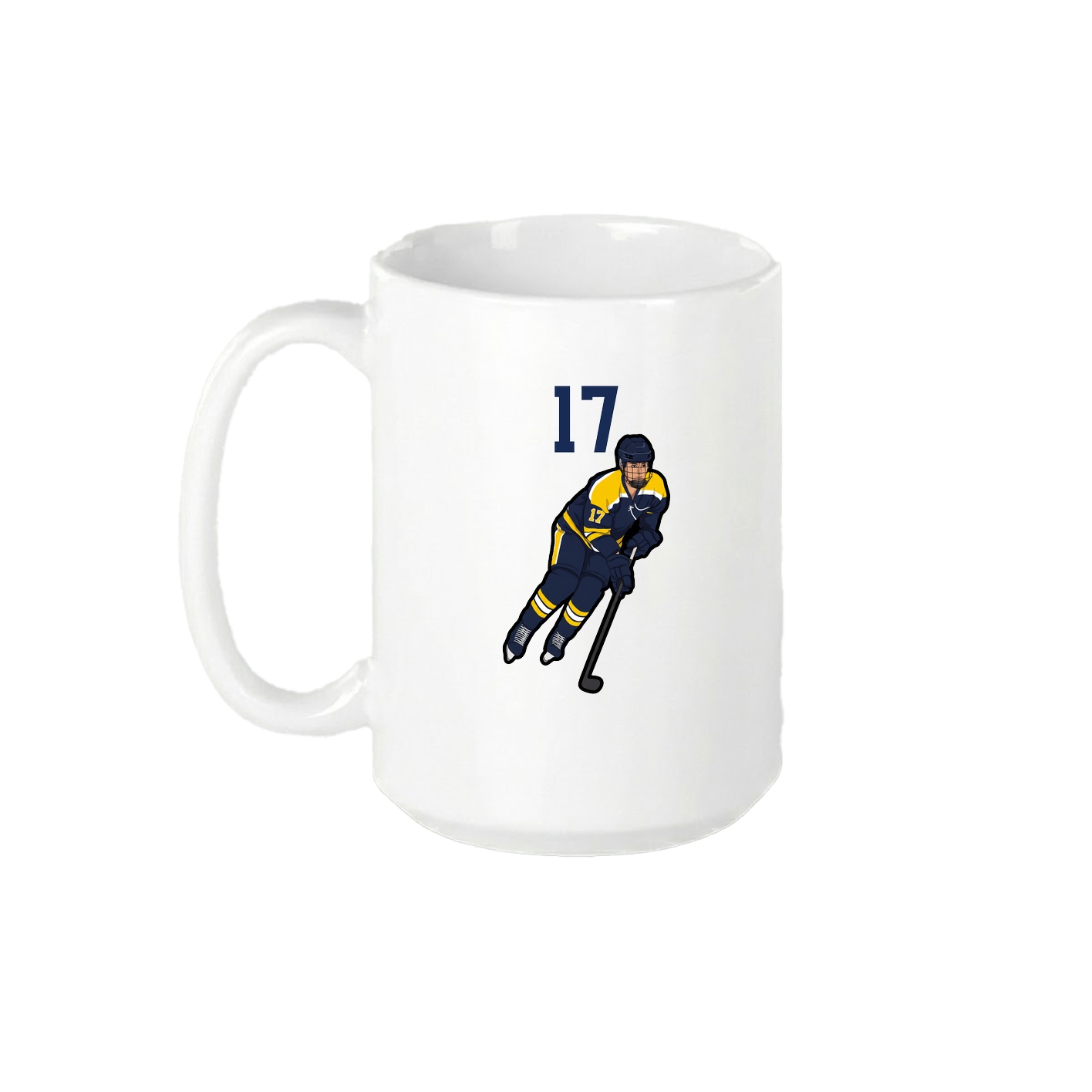 15oz Coffee Mug — Number Top in White