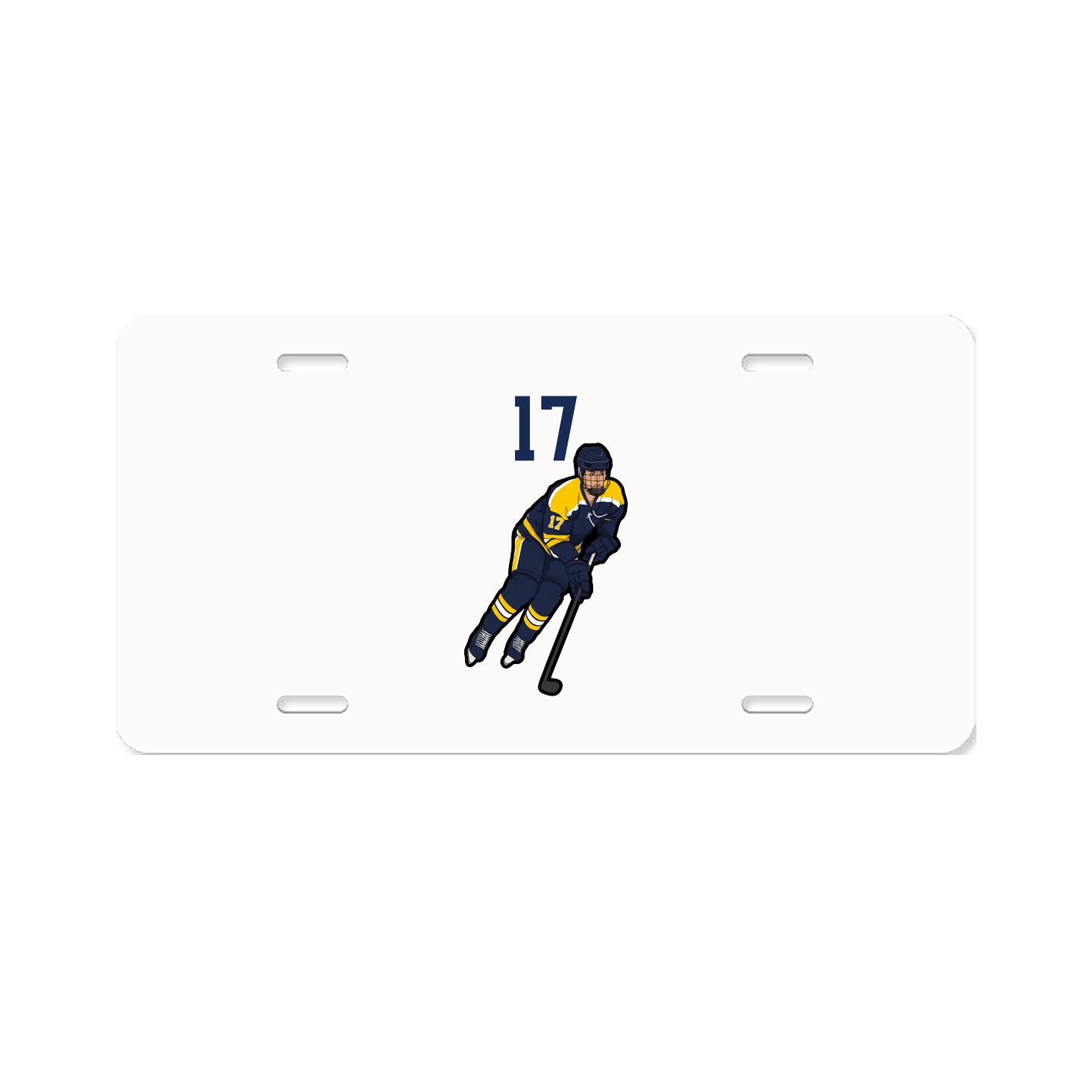 License Plate — Number Top in Classic