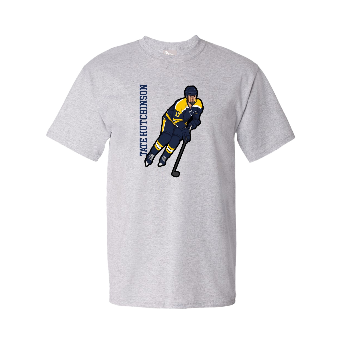 Tee — Name Vertical in Grey